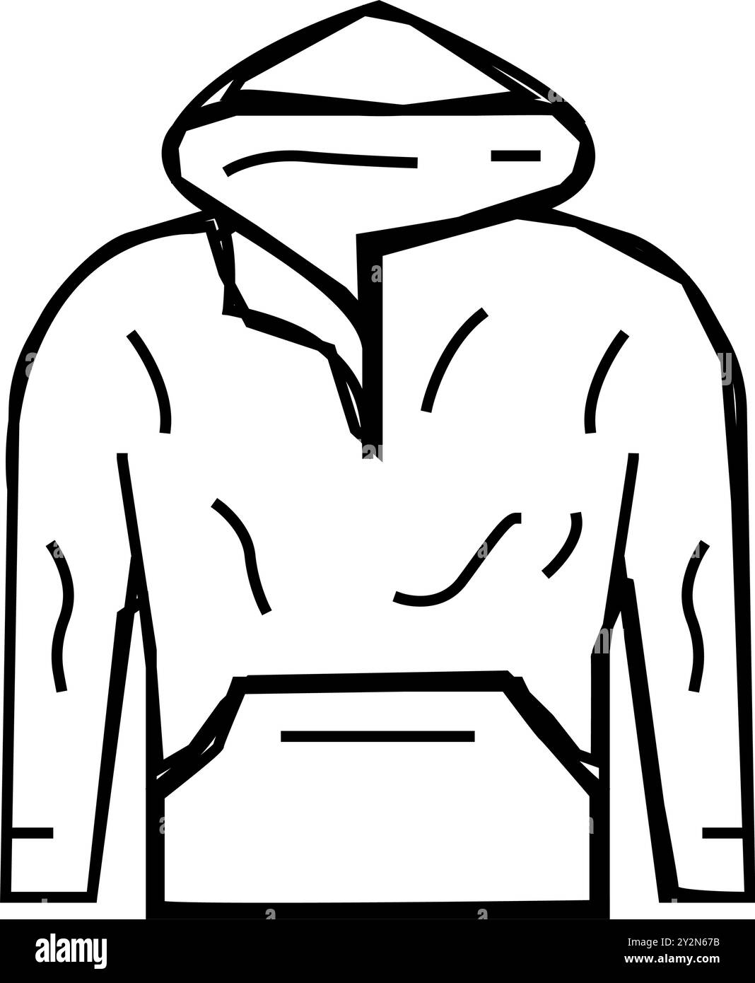 illustration vectorielle d'icône de ligne de mode de tissu de streetwear de haricot Illustration de Vecteur