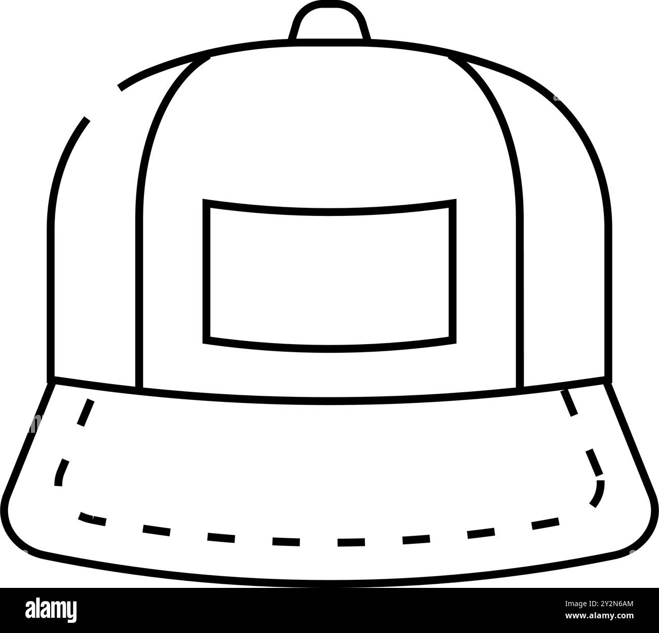 casquette de baseball streetwear tissu ligne de mode illustration vectorielle d'icône Illustration de Vecteur