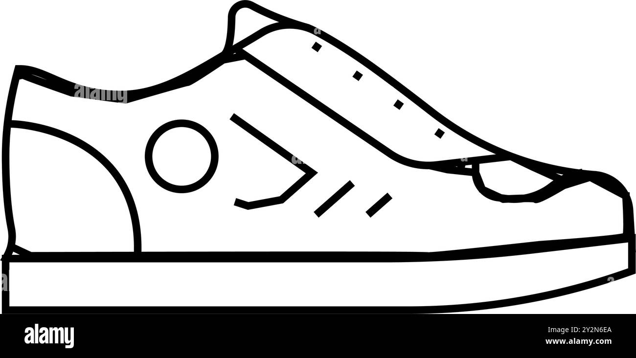 chaussures de skate streetwear tissu ligne de mode illustration vectorielle d'icône Illustration de Vecteur