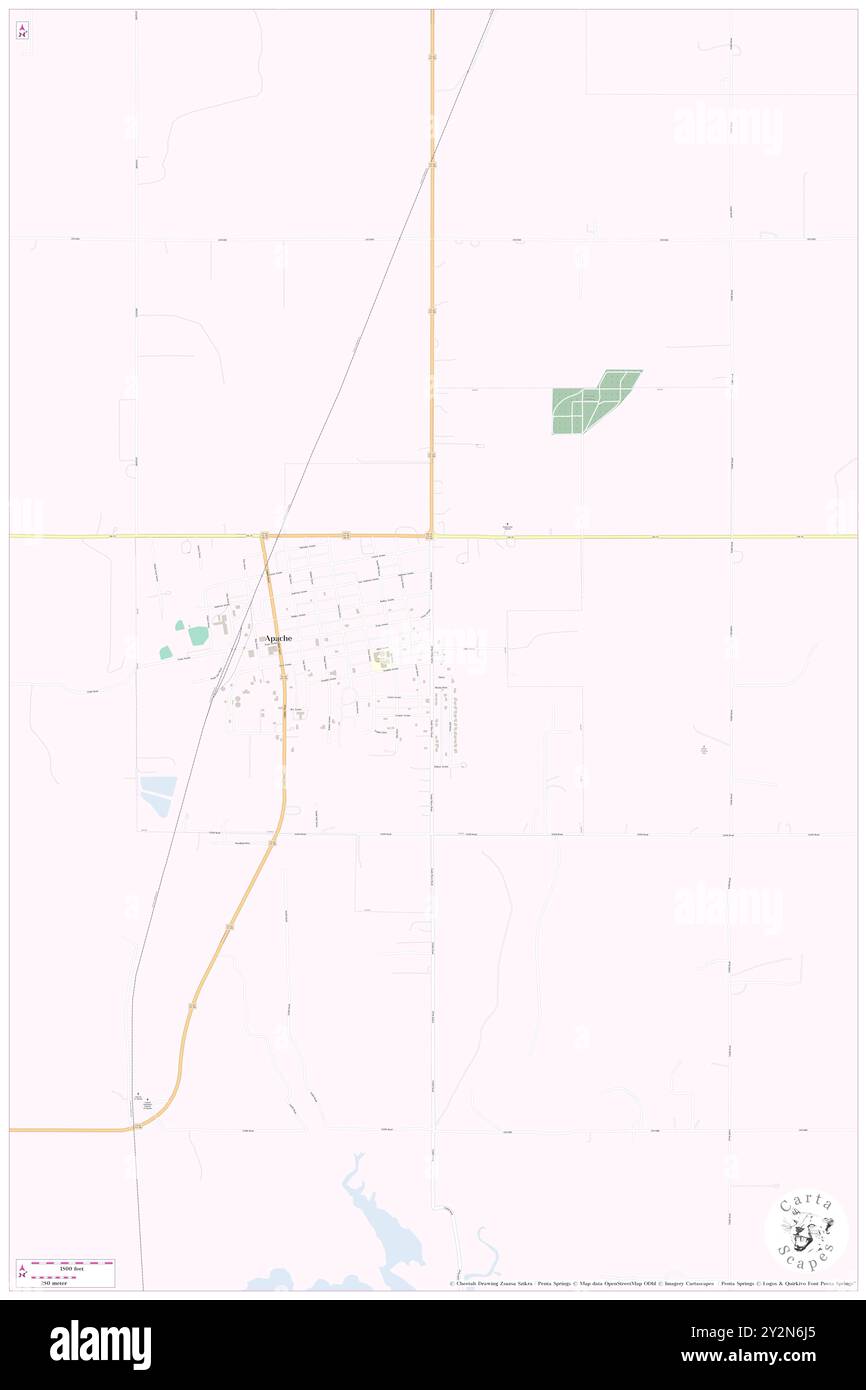 Apache, Comté de Caddo, US, États-Unis, Oklahoma, n 34 53' 37'', S 98 21' 57'', carte, Cartascapes carte publiée en 2024. Explorez Cartascapes, une carte qui révèle la diversité des paysages, des cultures et des écosystèmes de la Terre. Voyage à travers le temps et l'espace, découvrir l'interconnexion du passé, du présent et de l'avenir de notre planète. Banque D'Images