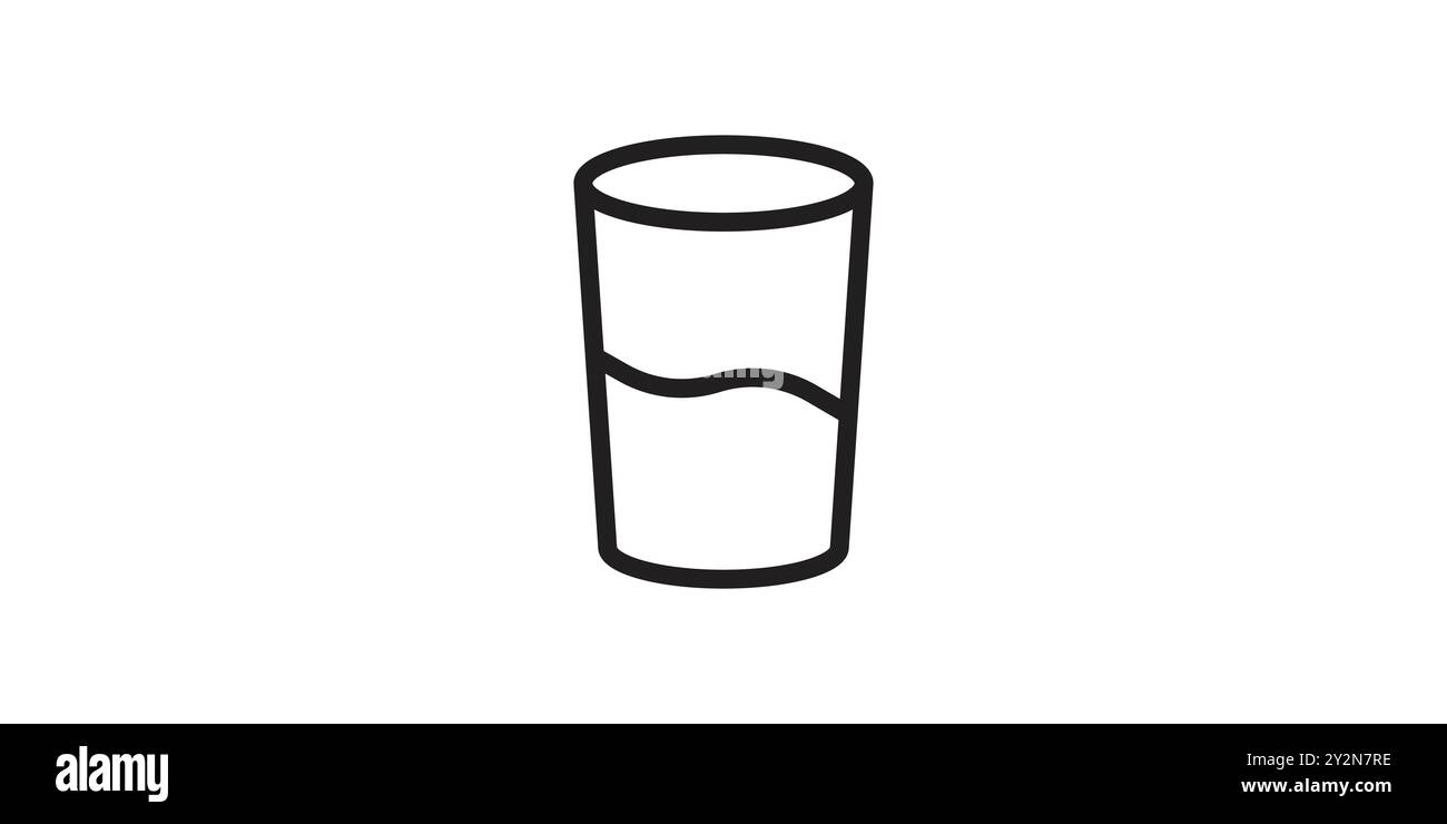 modèle de vecteur de conception d'icône de verre d'eau Illustration de Vecteur