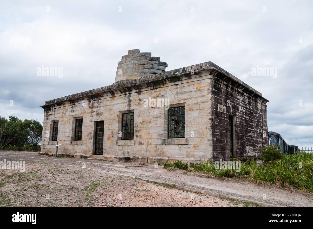 Les ruines du phare de Cape St George, Nouvelle-Galles du Sud, Australie Banque D'Images