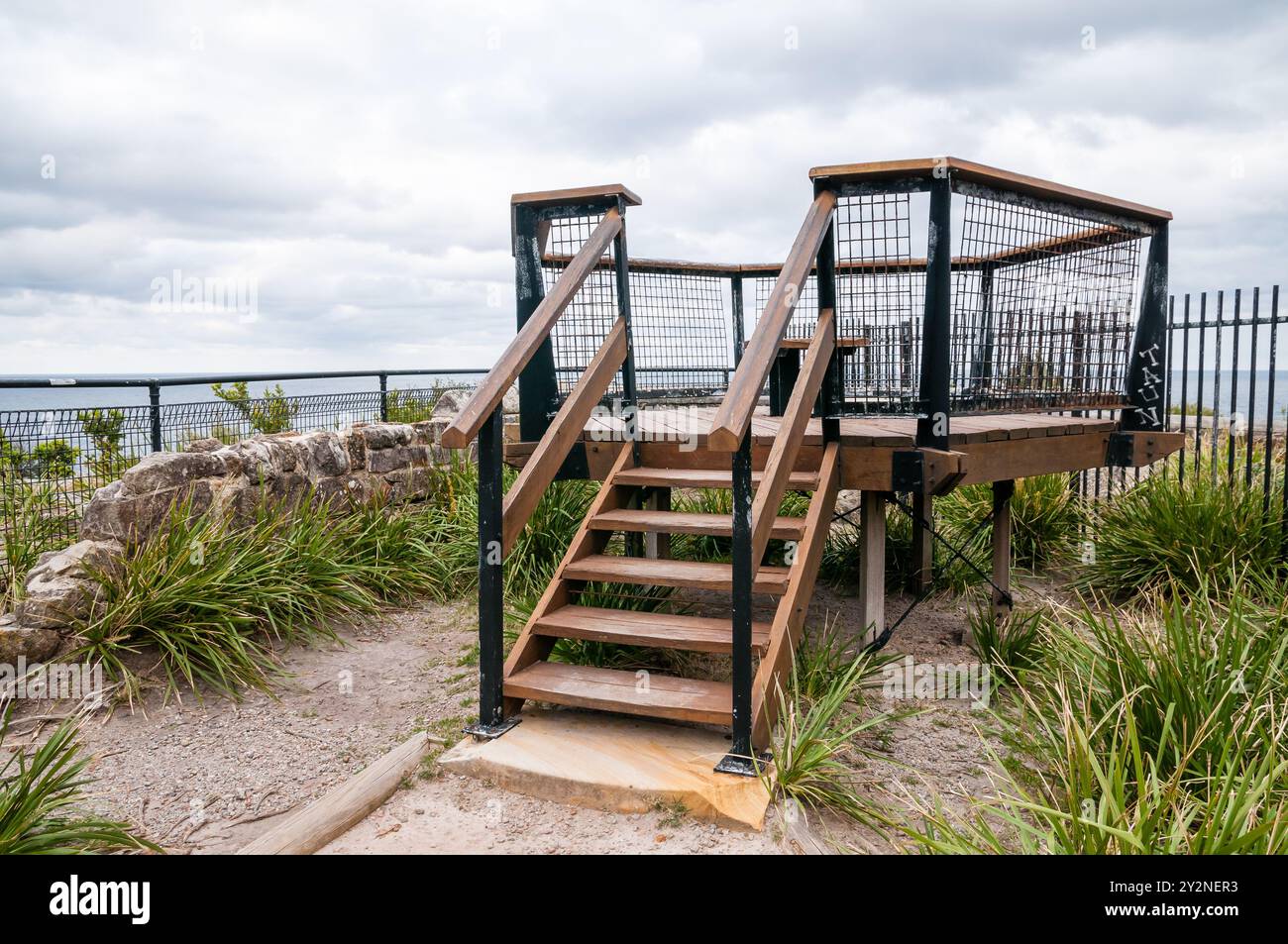 Point de vue au phare de Cape St George, Nouvelle-Galles du Sud, Australie Banque D'Images