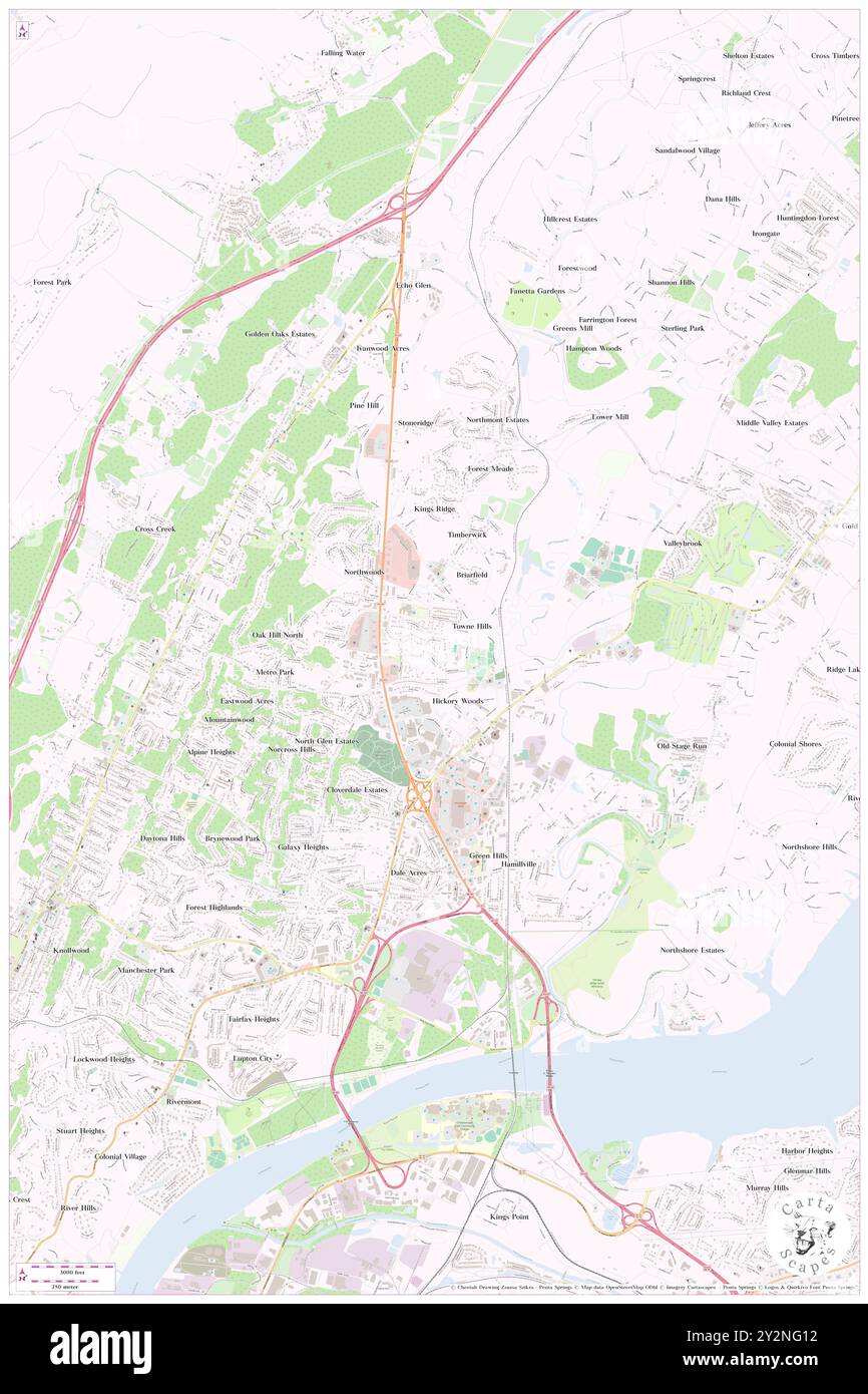 Northern Hills, comté de Hamilton, US, États-Unis, Tennessee, n 35 8' 42'', S 85 14' 33'', carte, Cartascapes carte publiée en 2024. Explorez Cartascapes, une carte qui révèle la diversité des paysages, des cultures et des écosystèmes de la Terre. Voyage à travers le temps et l'espace, découvrir l'interconnexion du passé, du présent et de l'avenir de notre planète. Banque D'Images