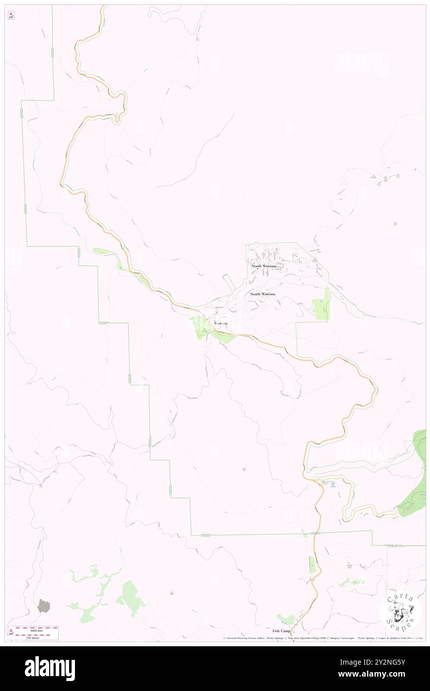 Wawona, comté de Mariposa, US, États-Unis, Californie, n 37 32' 12'', S 119 39' 22'', carte, Cartascapes carte publiée en 2024. Explorez Cartascapes, une carte qui révèle la diversité des paysages, des cultures et des écosystèmes de la Terre. Voyage à travers le temps et l'espace, découvrir l'interconnexion du passé, du présent et de l'avenir de notre planète. Banque D'Images