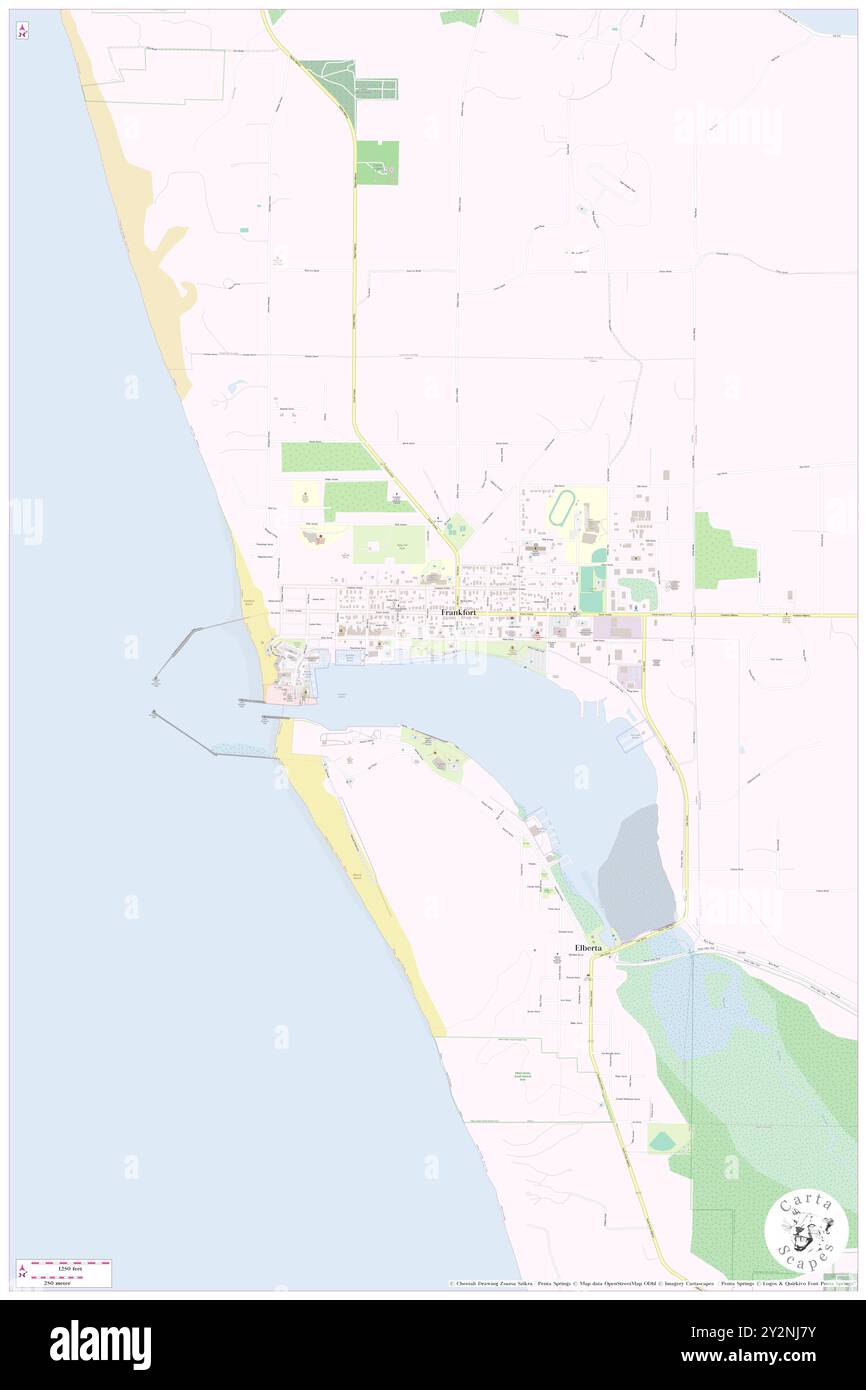 Frankfort, Comté de Benzie, US, États-Unis, Michigan, n 44 38' 0'', S 86 14' 4'', carte, Cartascapes carte publiée en 2024. Explorez Cartascapes, une carte qui révèle la diversité des paysages, des cultures et des écosystèmes de la Terre. Voyage à travers le temps et l'espace, découvrir l'interconnexion du passé, du présent et de l'avenir de notre planète. Banque D'Images