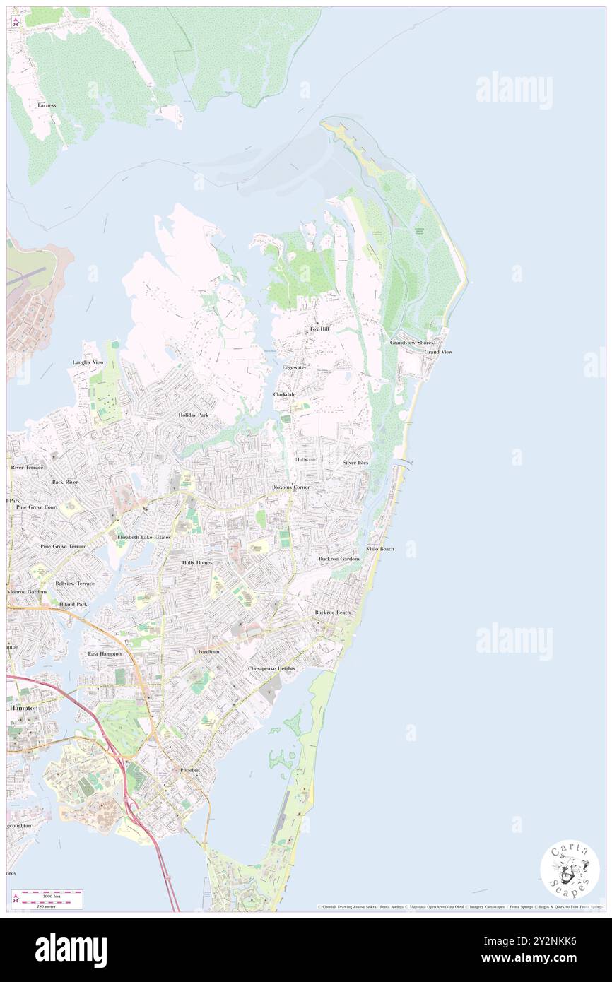 Hallwood, ville de Hampton, États-Unis, Virginie, n 37 3' 48'', S 76 17' 51'', carte, Cartascapes carte publiée en 2024. Explorez Cartascapes, une carte qui révèle la diversité des paysages, des cultures et des écosystèmes de la Terre. Voyage à travers le temps et l'espace, découvrir l'interconnexion du passé, du présent et de l'avenir de notre planète. Banque D'Images