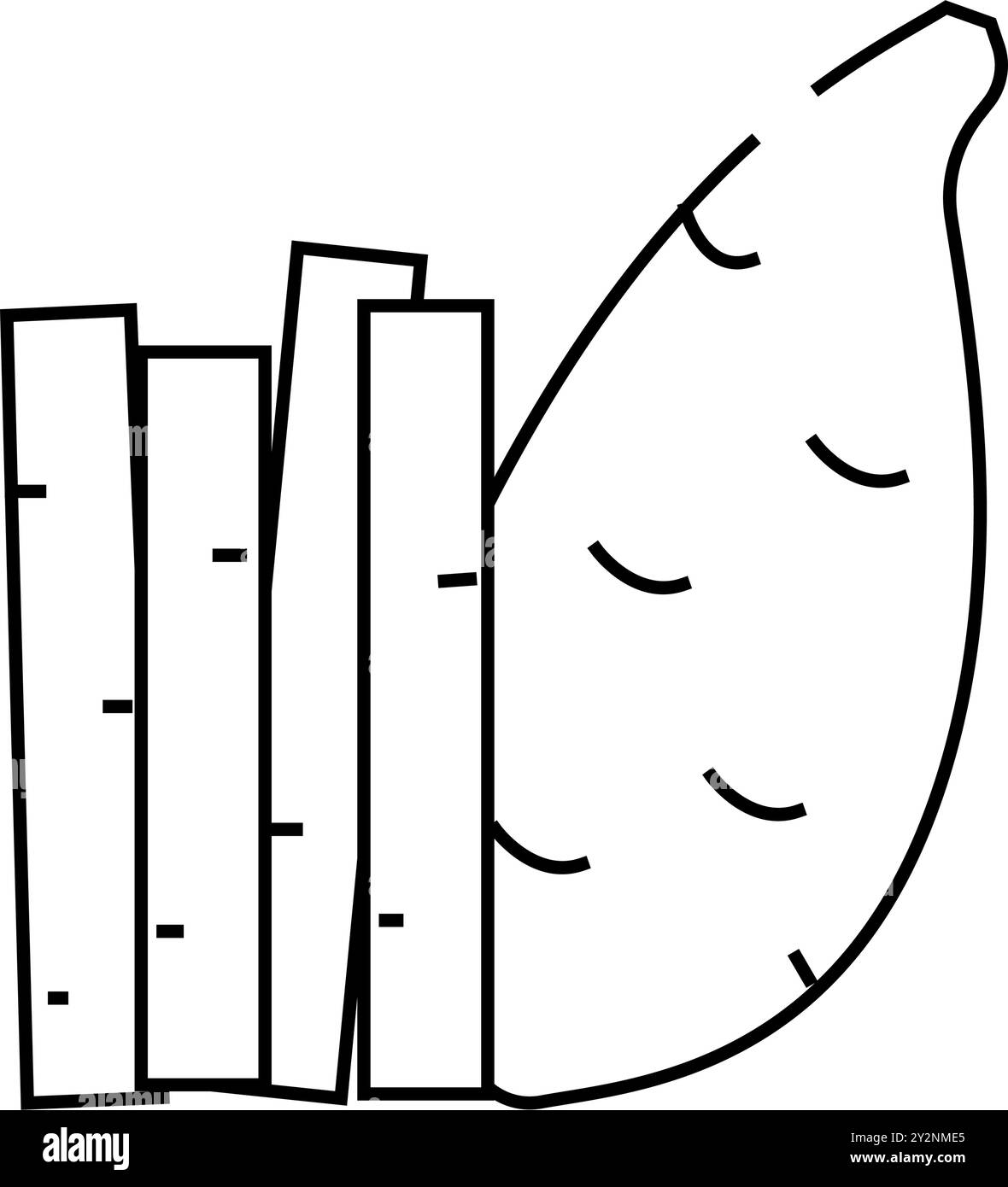 illustration vectorielle de l'icône de la ligne de pomme de terre rouge Illustration de Vecteur