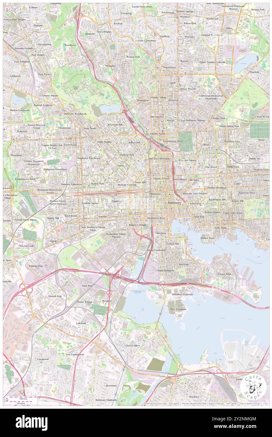 Université du Maryland, ville de Baltimore, États-Unis, Maryland, n 39 17' 25'', S 76 37' 31'', carte, Cartascapes carte publiée en 2024. Explorez Cartascapes, une carte qui révèle la diversité des paysages, des cultures et des écosystèmes de la Terre. Voyage à travers le temps et l'espace, découvrir l'interconnexion du passé, du présent et de l'avenir de notre planète. Banque D'Images