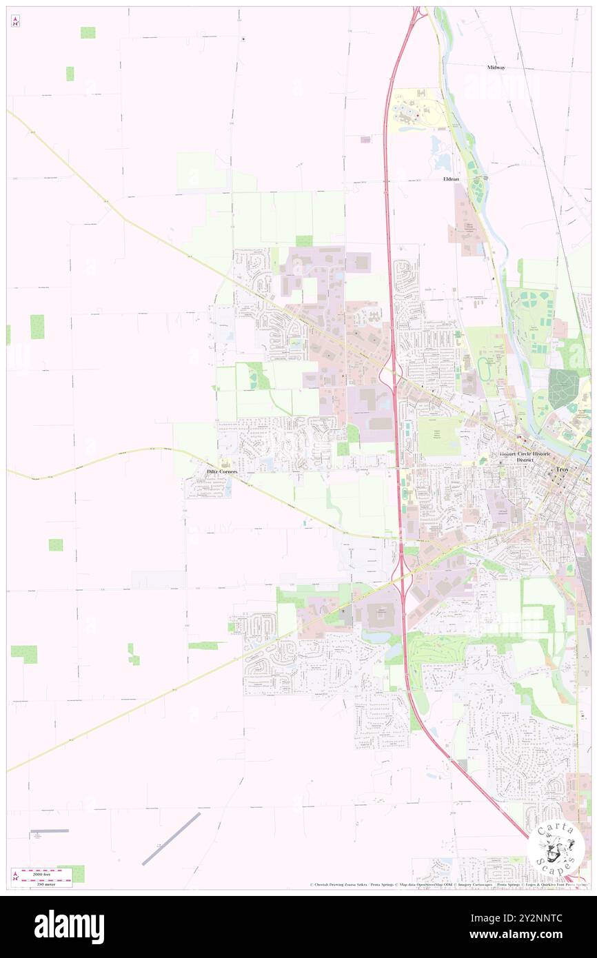 Westlake Village, Comté de Miami, US, États-Unis, Ohio, n 40 2' 32'', S 84 14' 55'', carte, Cartascapes carte publiée en 2024. Explorez Cartascapes, une carte qui révèle la diversité des paysages, des cultures et des écosystèmes de la Terre. Voyage à travers le temps et l'espace, découvrir l'interconnexion du passé, du présent et de l'avenir de notre planète. Banque D'Images