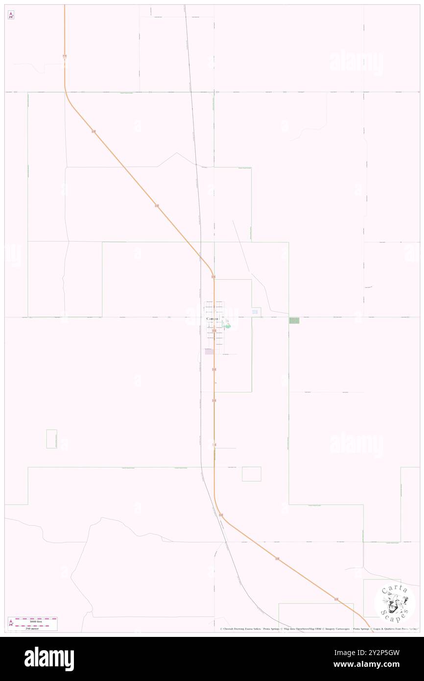 Campo, comté de Baca, US, États-Unis, Colorado, n 37 6' 18'', S 102 34' 46'', carte, Cartascapes carte publiée en 2024. Explorez Cartascapes, une carte qui révèle la diversité des paysages, des cultures et des écosystèmes de la Terre. Voyage à travers le temps et l'espace, découvrir l'interconnexion du passé, du présent et de l'avenir de notre planète. Banque D'Images