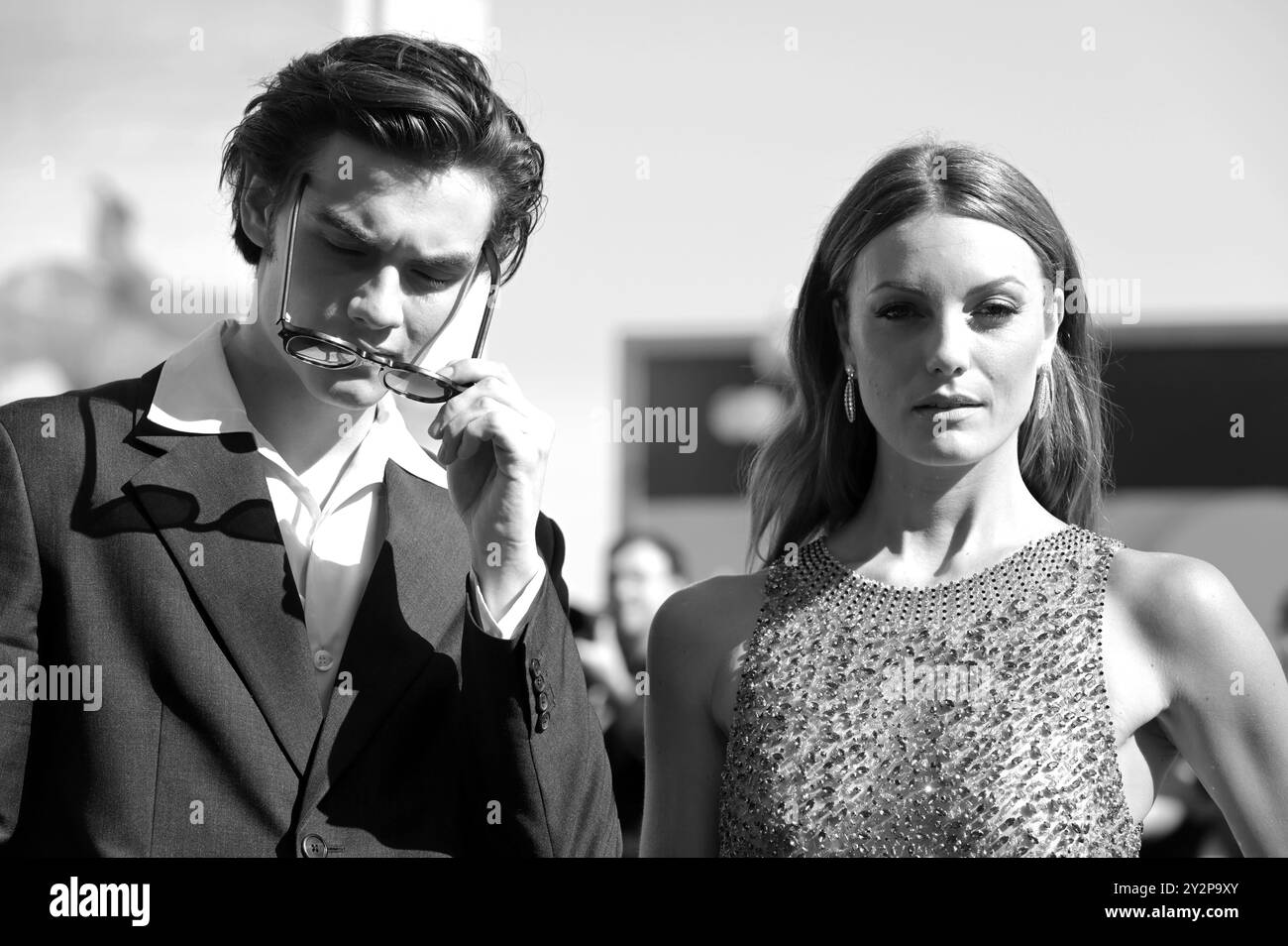 Le 29 août, Venise décline tapis rouge le 81ème Festival du film de Venise 2024. FAMA © Fausto Marci Banque D'Images