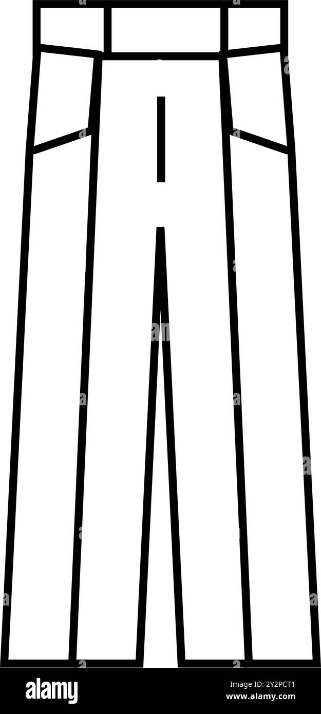 robe pantalon vêtements ligne icône illustration vectorielle Illustration de Vecteur