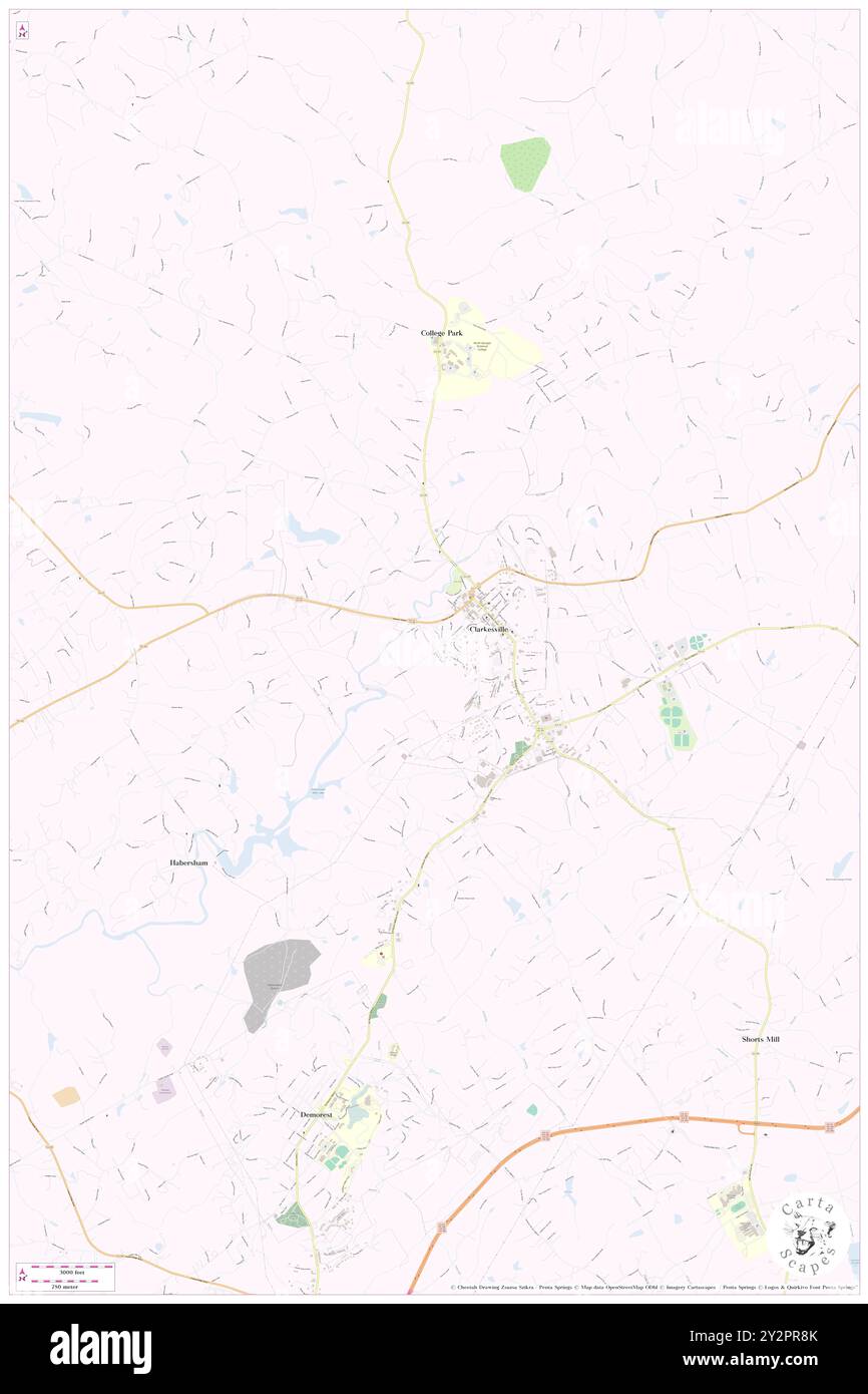 Clarkesville, Comté de Habersham, US, États-Unis, Géorgie, n 34 36' 45'', S 83 31' 29'', carte, Cartascapes carte publiée en 2024. Explorez Cartascapes, une carte qui révèle la diversité des paysages, des cultures et des écosystèmes de la Terre. Voyage à travers le temps et l'espace, découvrir l'interconnexion du passé, du présent et de l'avenir de notre planète. Banque D'Images