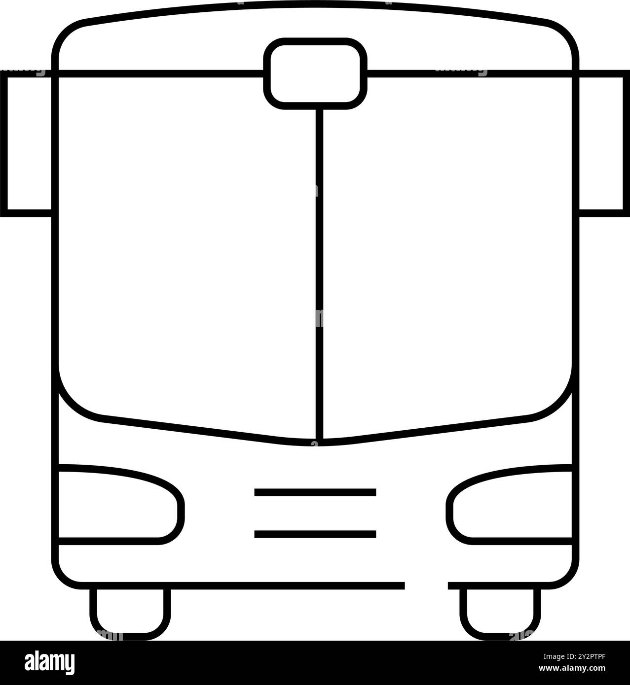 illustration vectorielle de l'icône de ligne de véhicule de transport par bus Illustration de Vecteur