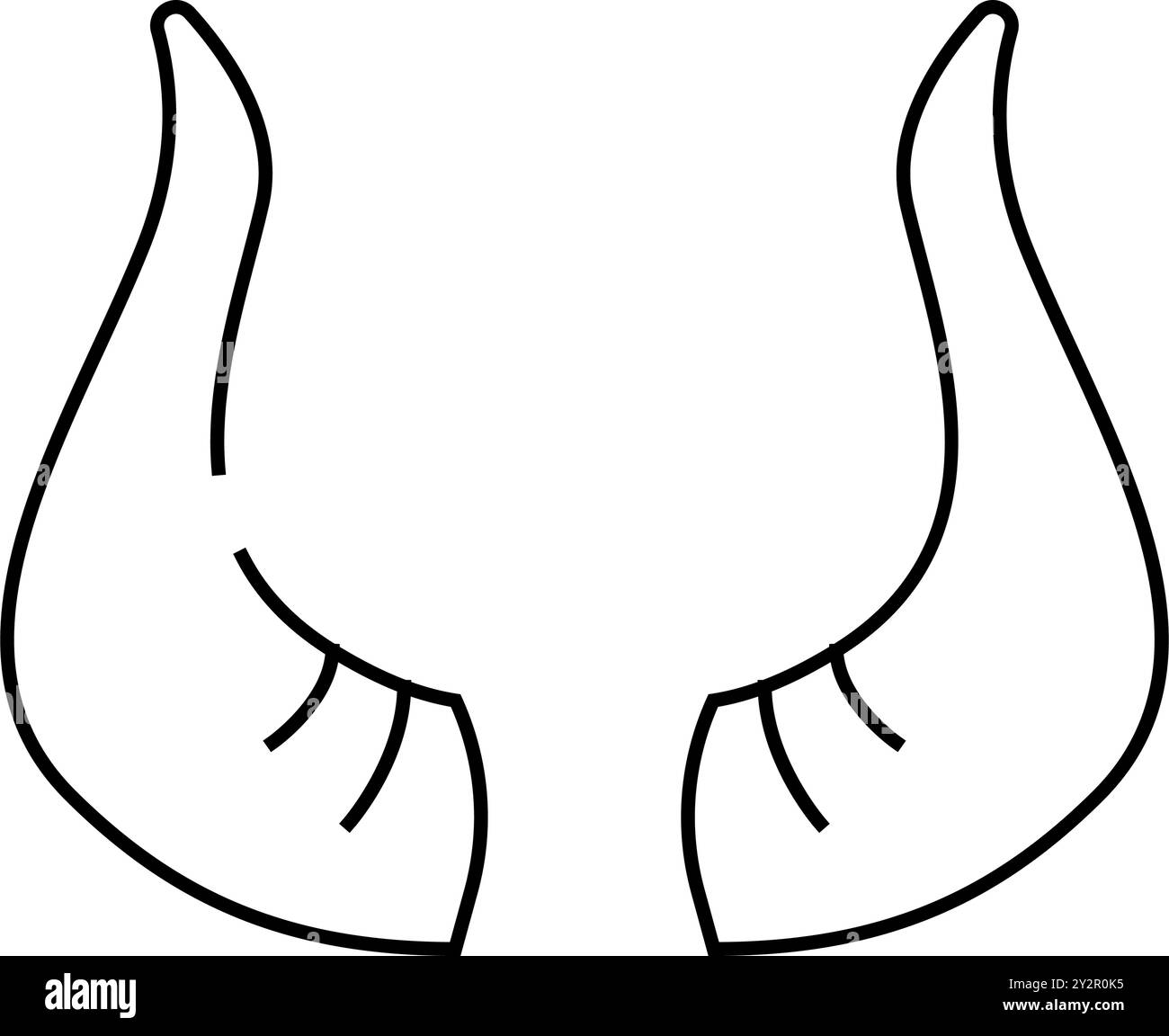 illustration vectorielle de l'icône de la ligne d'animaux sauvages de bull Illustration de Vecteur illustration vectorielle de l'icône de la ligne d'animaux sauvages de bull Illustration de Vecteur