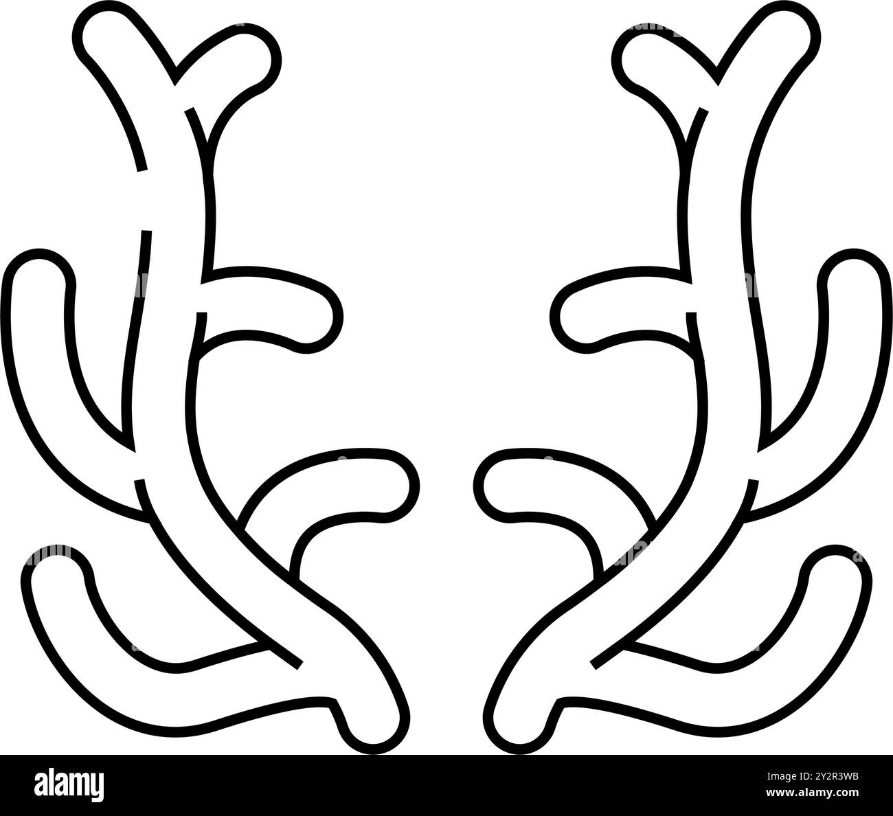 illustration vectorielle de l'icône représentant une ligne d'animal de corne de renne Illustration de Vecteur illustration vectorielle de l'icône représentant une ligne d'animal de corne de renne Illustration de Vecteur