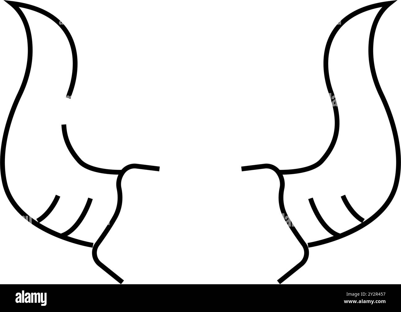 illustration vectorielle de l'icône représentant une ligne animale représentant un corne de vache Illustration de Vecteur illustration vectorielle de l'icône représentant une ligne animale représentant un corne de vache Illustration de Vecteur