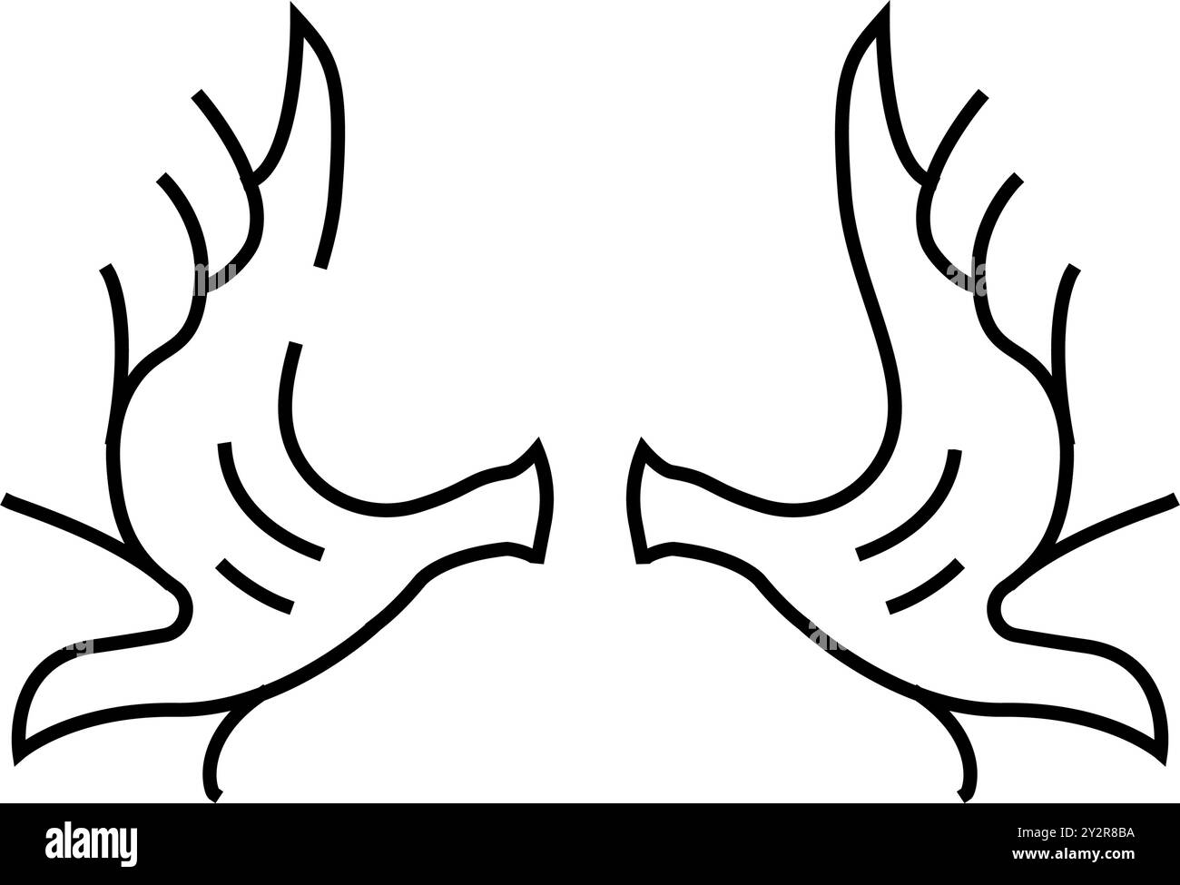 illustration vectorielle de l'icône représentant une ligne d'animal de moose horn Illustration de Vecteur illustration vectorielle de l'icône représentant une ligne d'animal de moose horn Illustration de Vecteur