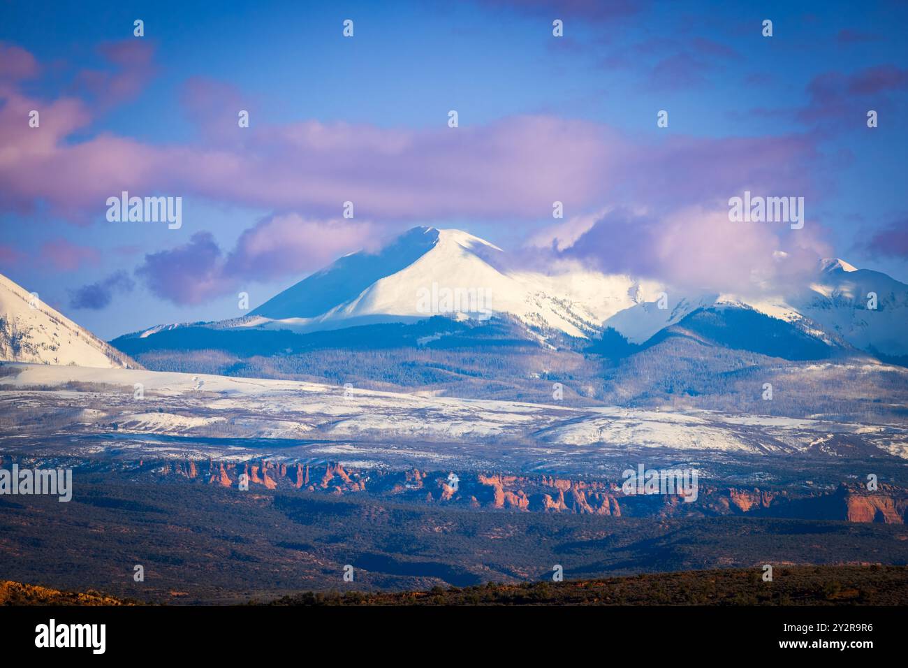 Montagnes de la Sal enneigées Banque D'Images