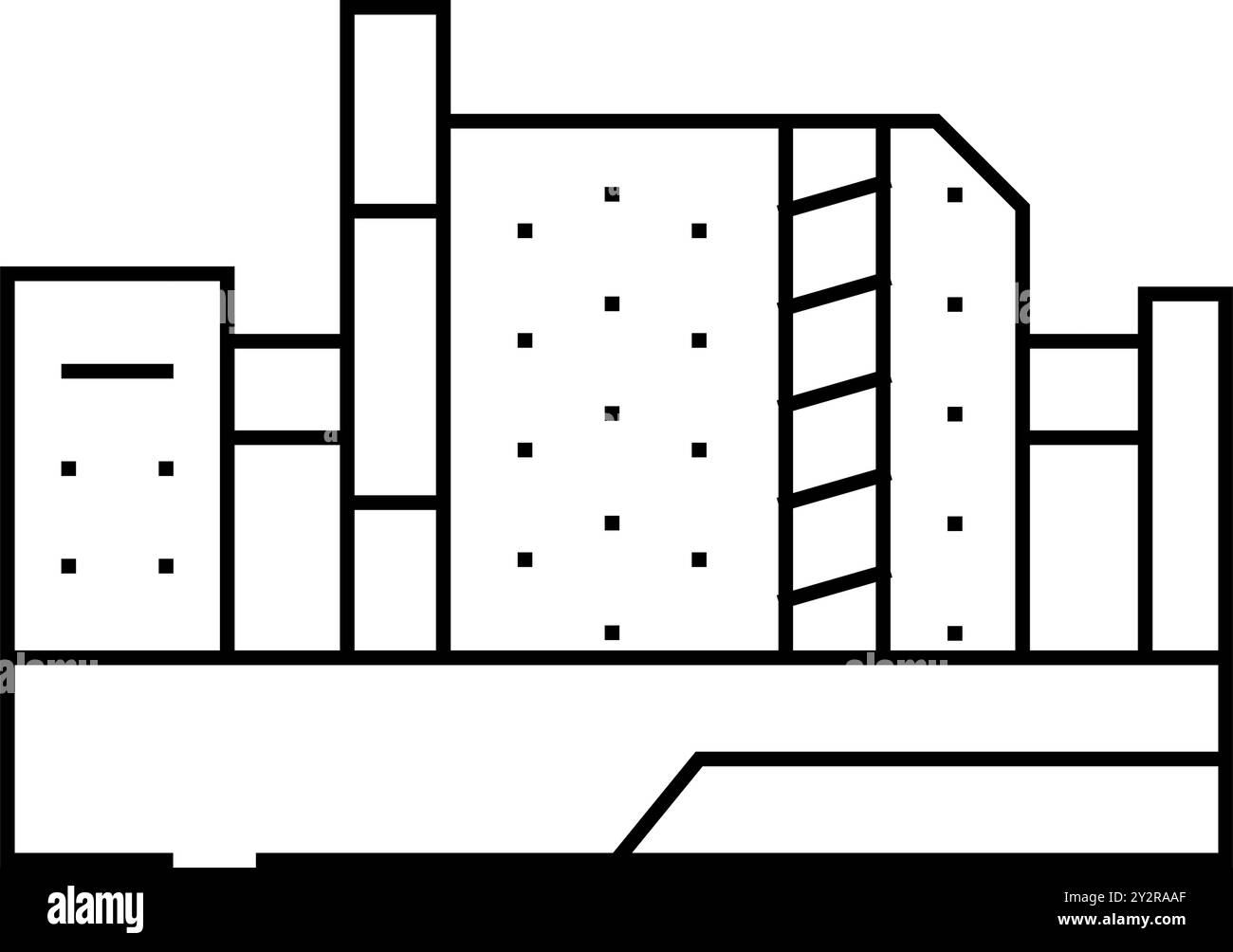 illustration vectorielle de l'icône de la ligne de production d'acier du concentrateur Illustration de Vecteur