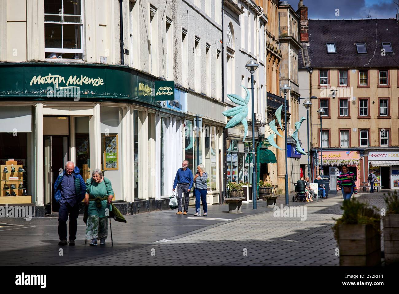 Perth, St John Street en direction de Salutation Hotel Banque D'Images