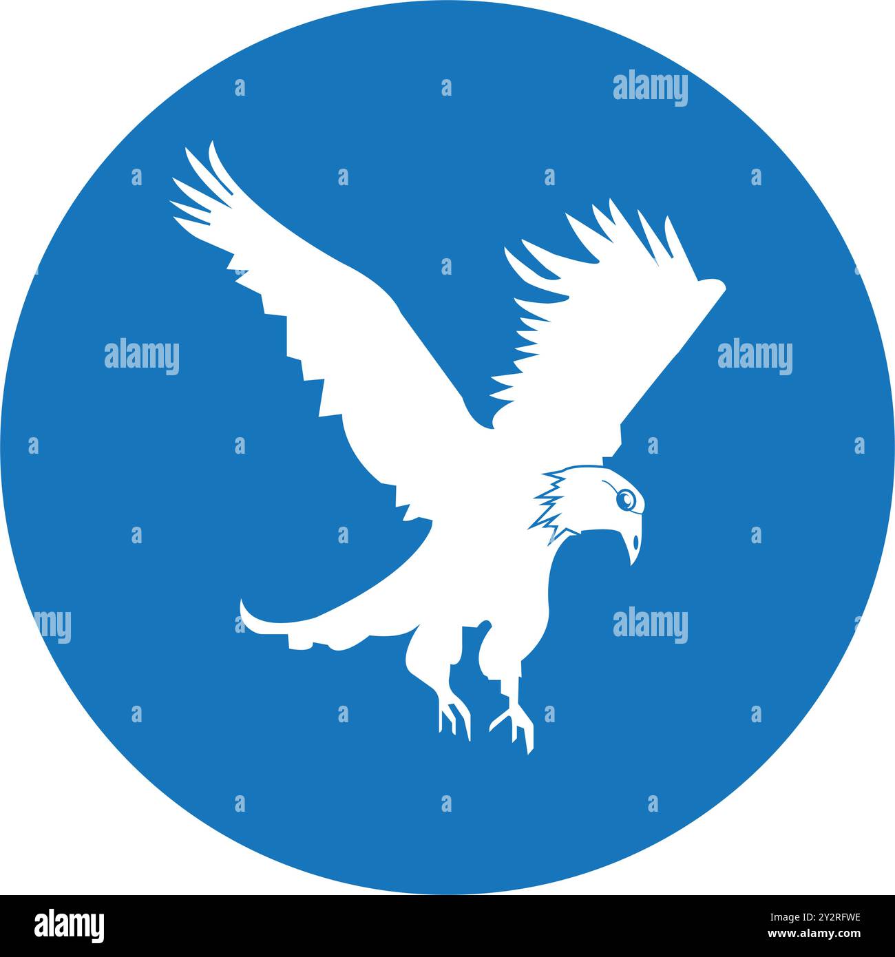 illustration vectorielle de conception d'icône d'aigle volant Illustration de Vecteur