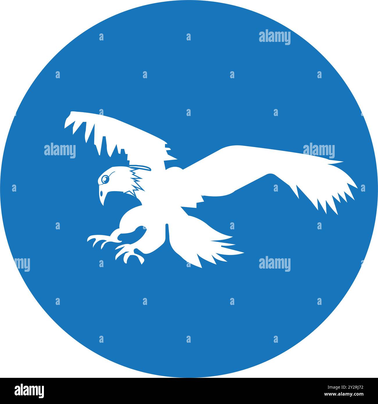 illustration vectorielle de conception d'icône d'aigle volant Illustration de Vecteur