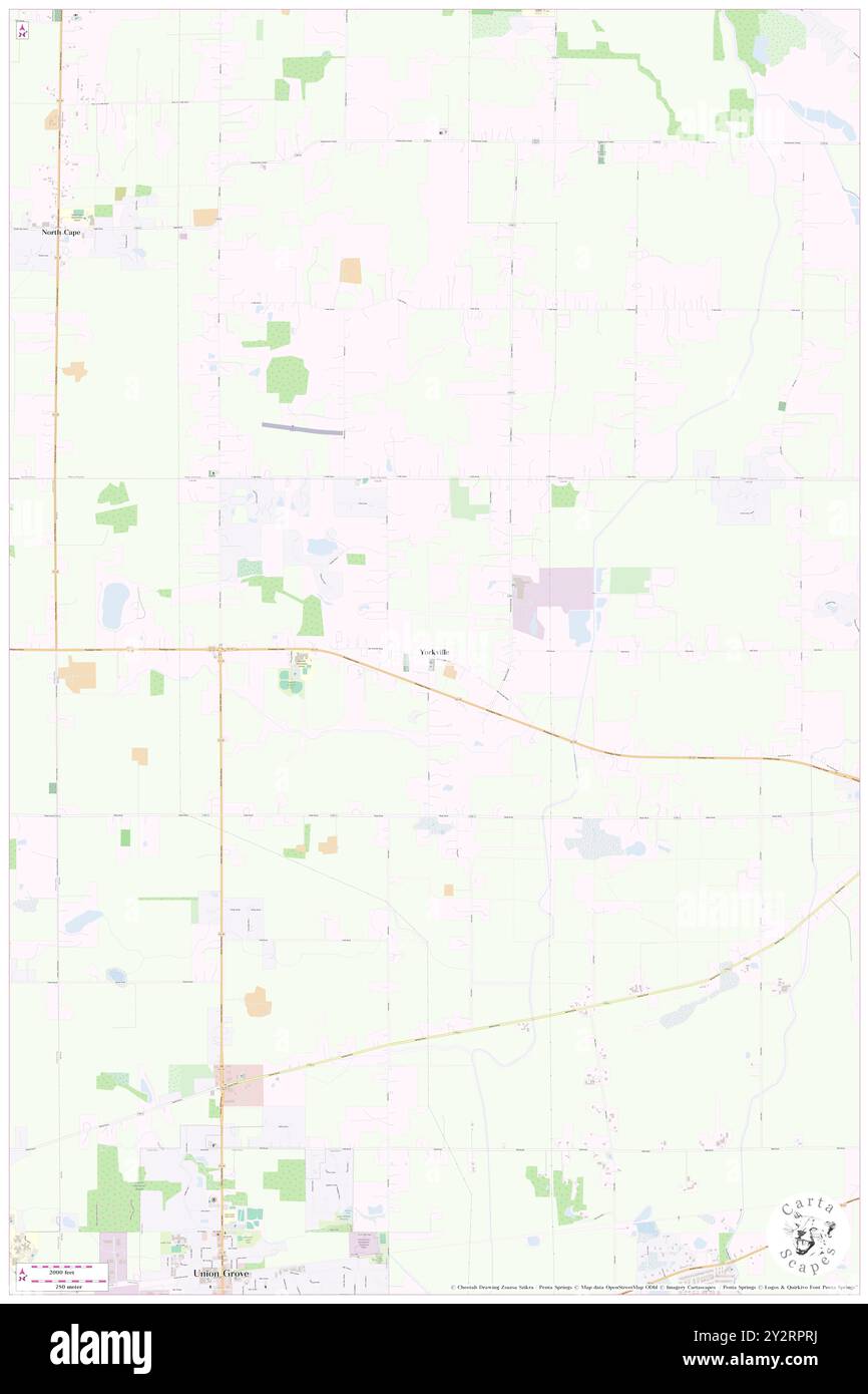 Yorkville, Comté de racine, US, États-Unis, Wisconsin, n 42 44' 31'', S 88 1' 36'', carte, Cartascapes carte publiée en 2024. Explorez Cartascapes, une carte qui révèle la diversité des paysages, des cultures et des écosystèmes de la Terre. Voyage à travers le temps et l'espace, découvrir l'interconnexion du passé, du présent et de l'avenir de notre planète. Banque D'Images