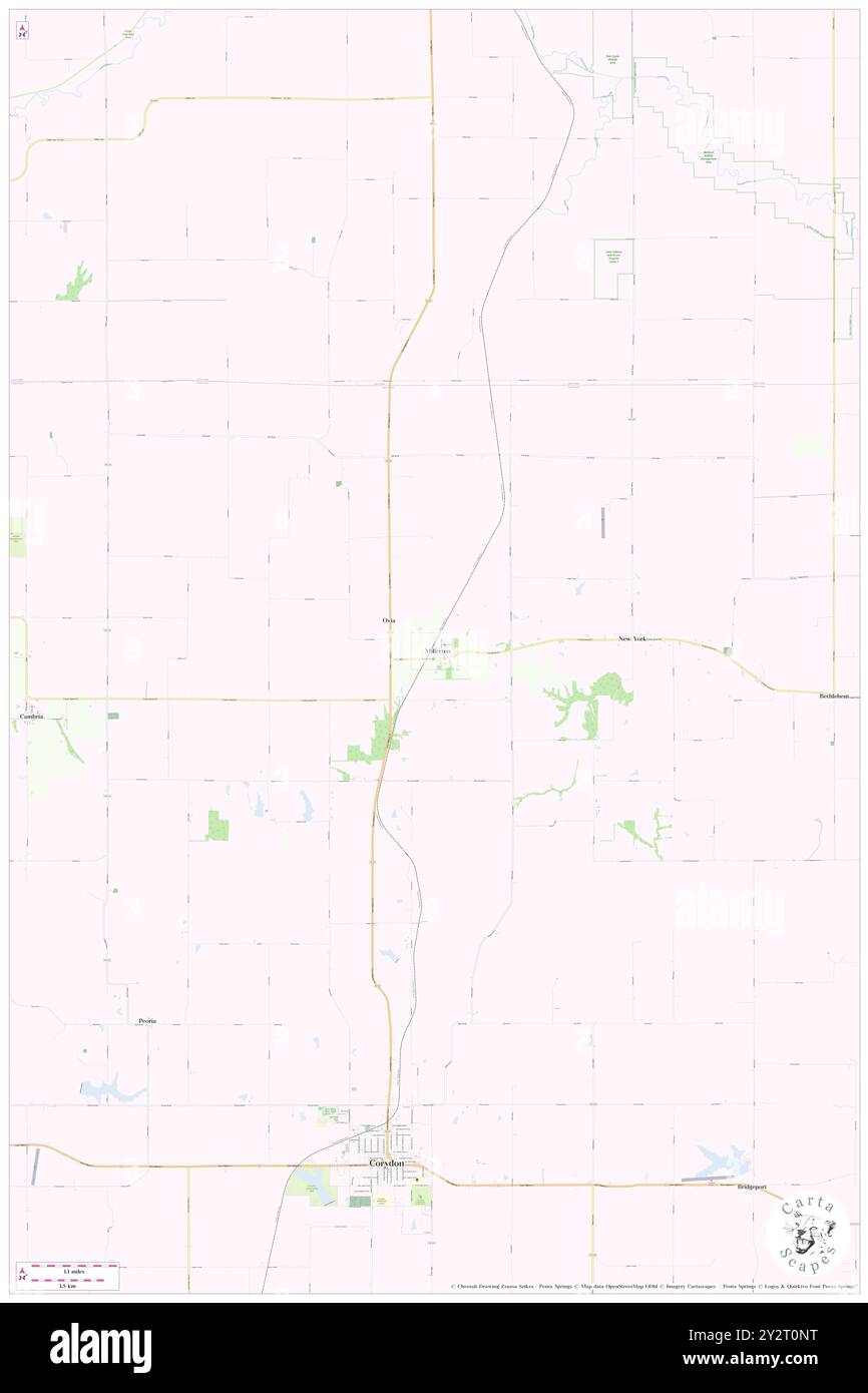 Millerton, comté de Wayne, US, États-Unis, Iowa, n 40 50' 58'', S 93 18' 19'', carte, Cartascapes carte publiée en 2024. Explorez Cartascapes, une carte qui révèle la diversité des paysages, des cultures et des écosystèmes de la Terre. Voyage à travers le temps et l'espace, découvrir l'interconnexion du passé, du présent et de l'avenir de notre planète. Banque D'Images