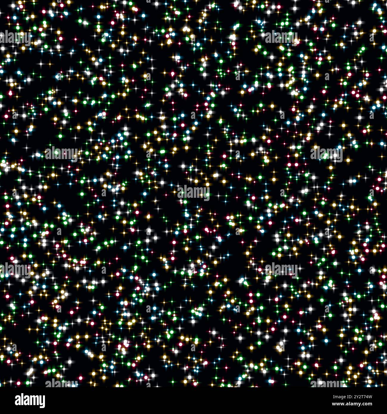 Fond abstrait simulant des étoiles colorées dans un ciel nocturne. Parfait pour les designs festifs, l'espace et les projets liés à l'univers. Banque D'Images