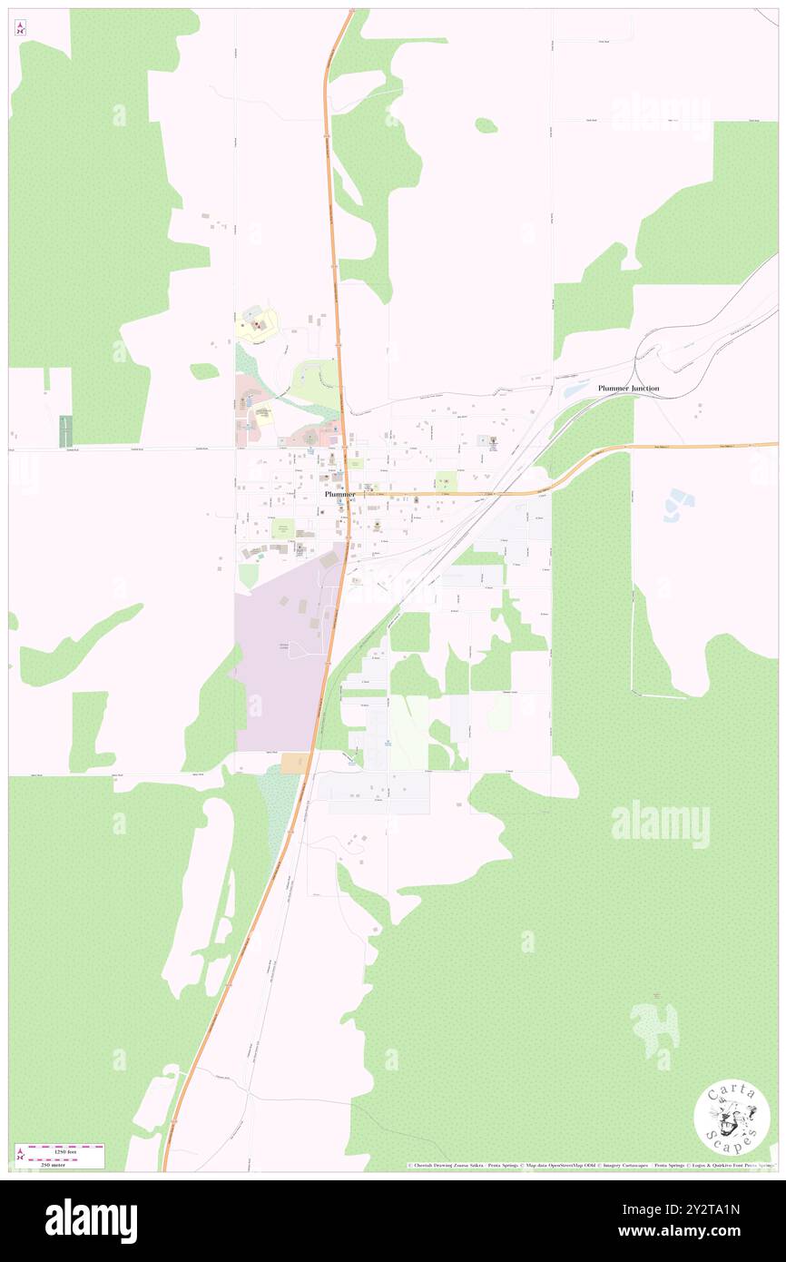 Plummer, Comté de Benewah, US, États-Unis, Idaho, n 47 20' 6'', S 116 53' 18'', carte, Cartascapes carte publiée en 2024. Explorez Cartascapes, une carte qui révèle la diversité des paysages, des cultures et des écosystèmes de la Terre. Voyage à travers le temps et l'espace, découvrir l'interconnexion du passé, du présent et de l'avenir de notre planète. Banque D'Images