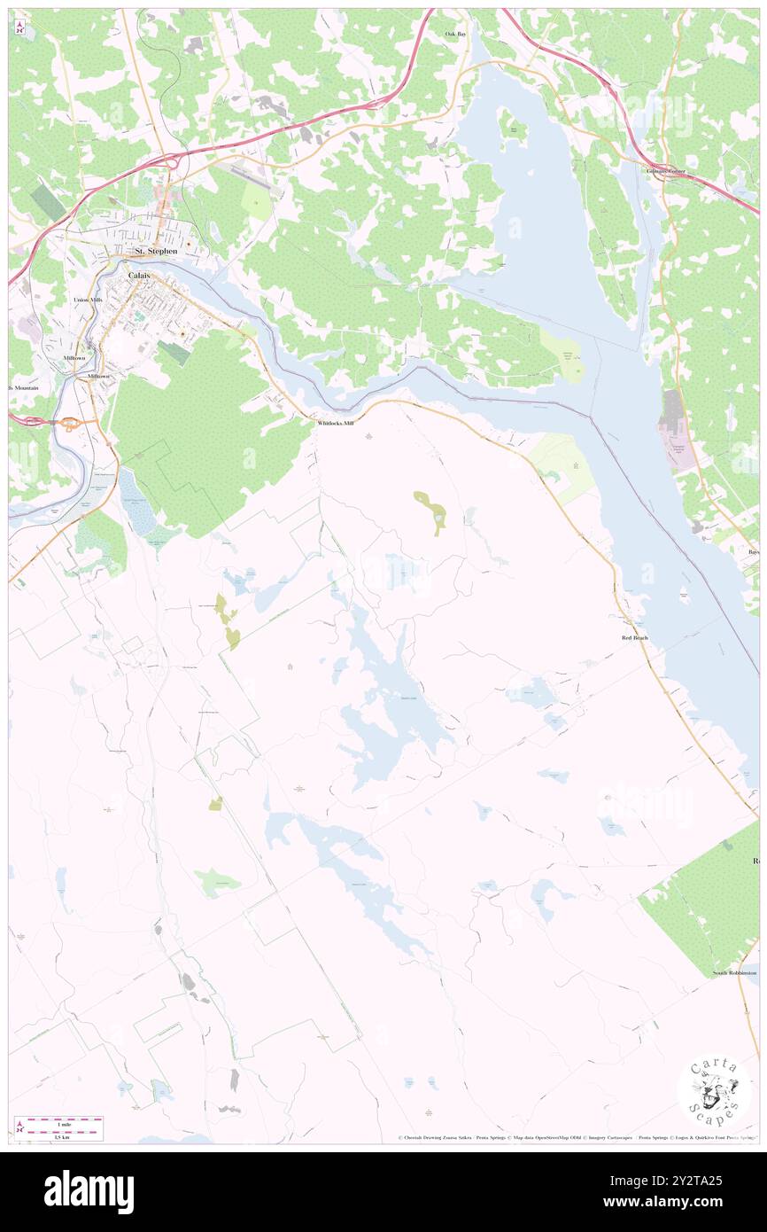 Calais, Comté de Washington, US, États-Unis, Maine, n 45 11' 1'', S 67 16' 35'', carte, Cartascapes carte publiée en 2024. Explorez Cartascapes, une carte qui révèle la diversité des paysages, des cultures et des écosystèmes de la Terre. Voyage à travers le temps et l'espace, découvrir l'interconnexion du passé, du présent et de l'avenir de notre planète. Banque D'Images