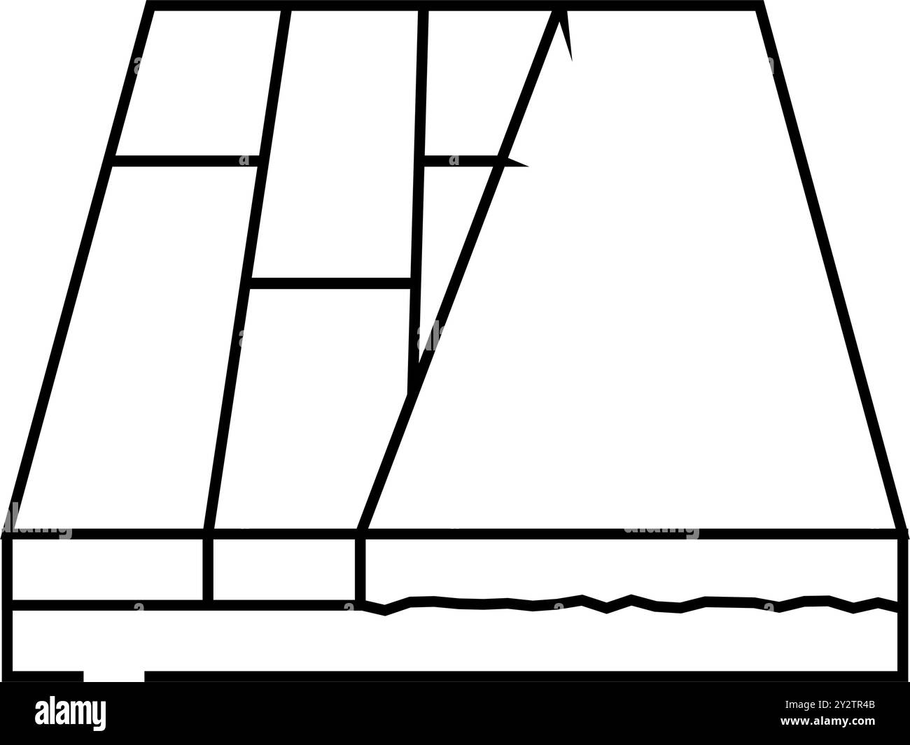 illustration vectorielle d'icône de ligne de sol de divers matériaux Illustration de Vecteur