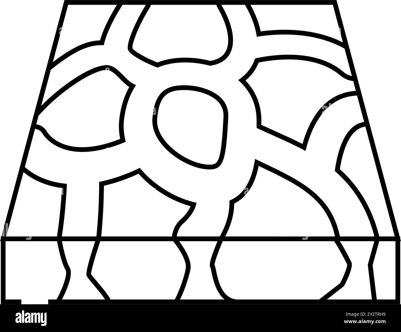 illustration vectorielle de l'icône de ligne de sol en pierre Illustration de Vecteur