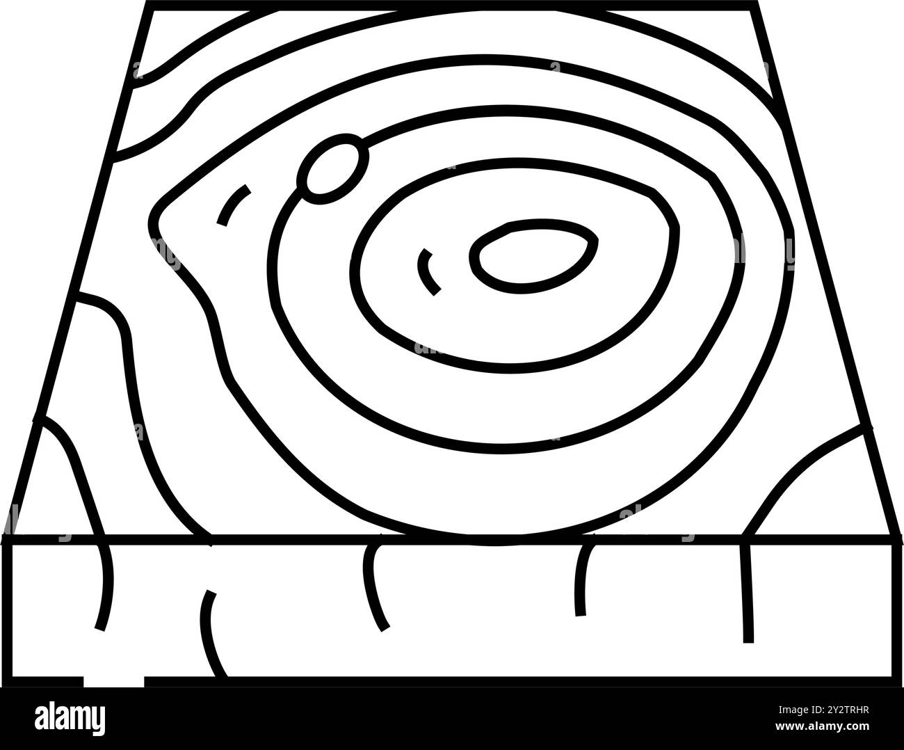 illustration vectorielle d'icône de ligne de sol en bois Illustration de Vecteur