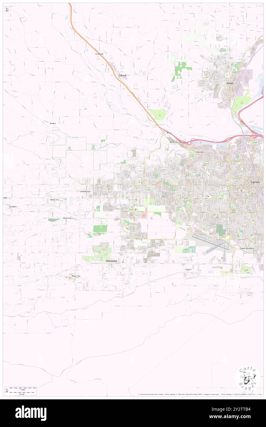 West Valley, Comté de Yakima, US, États-Unis, Washington, n 46 35' 31'', S 120 36' 18'', carte, Cartascapes carte publiée en 2024. Explorez Cartascapes, une carte qui révèle la diversité des paysages, des cultures et des écosystèmes de la Terre. Voyage à travers le temps et l'espace, découvrir l'interconnexion du passé, du présent et de l'avenir de notre planète. Banque D'Images