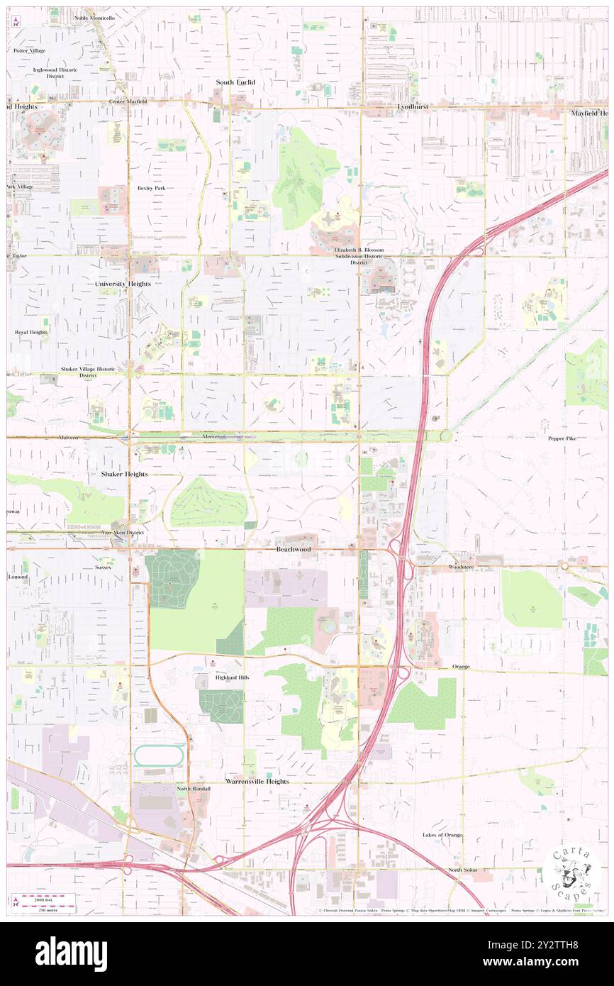 Beachwood, Comté de Cuyahoga, US, États-Unis, Ohio, n 41 27' 52'', S 81 30' 31'', carte, Cartascapes carte publiée en 2024. Explorez Cartascapes, une carte qui révèle la diversité des paysages, des cultures et des écosystèmes de la Terre. Voyage à travers le temps et l'espace, découvrir l'interconnexion du passé, du présent et de l'avenir de notre planète. Banque D'Images