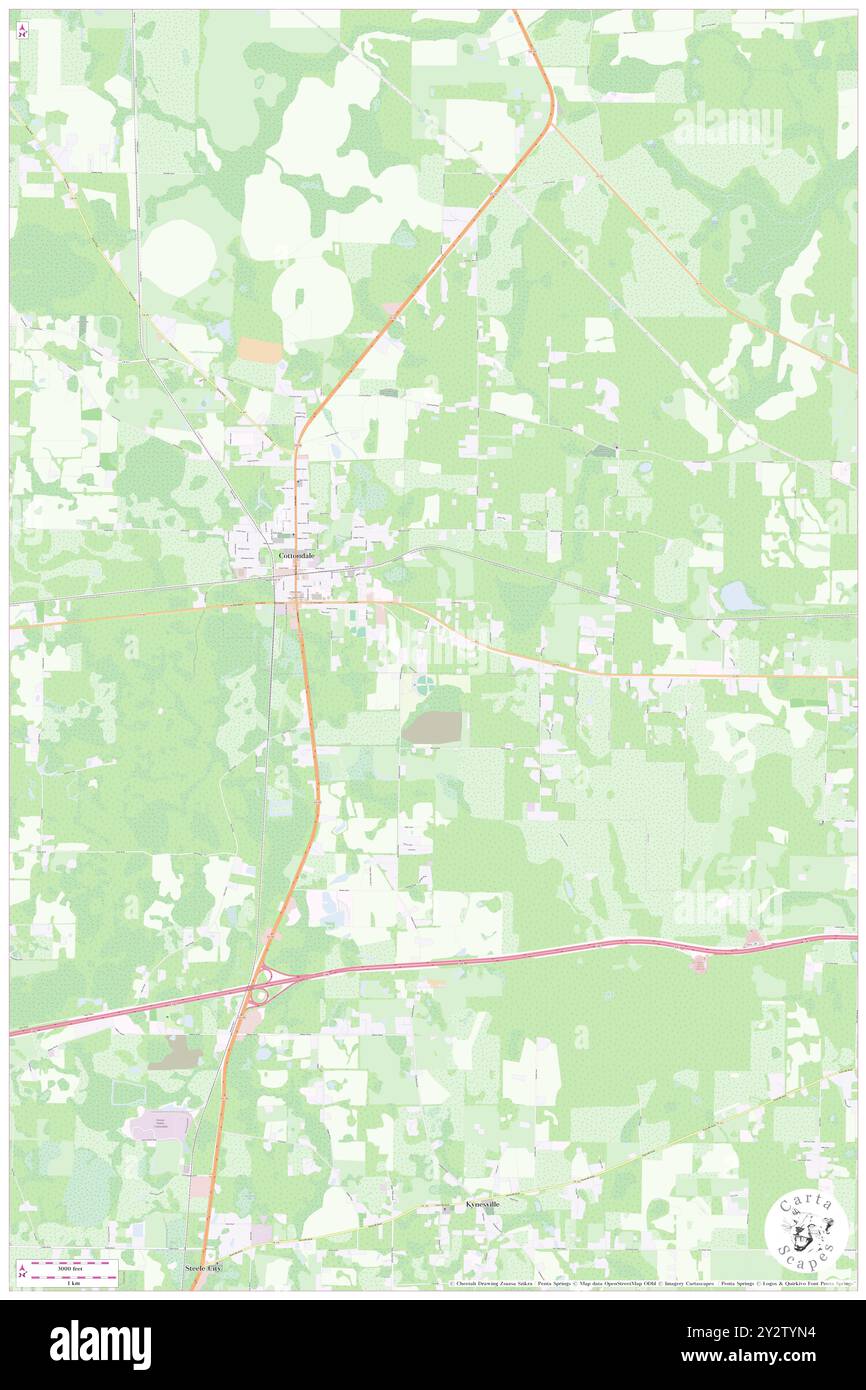 Cottondale, comté de Jackson, US, États-Unis, Floride, n 30 47' 49'', S 85 22' 35'', carte, Cartascapes carte publiée en 2024. Explorez Cartascapes, une carte qui révèle la diversité des paysages, des cultures et des écosystèmes de la Terre. Voyage à travers le temps et l'espace, découvrir l'interconnexion du passé, du présent et de l'avenir de notre planète. Banque D'Images