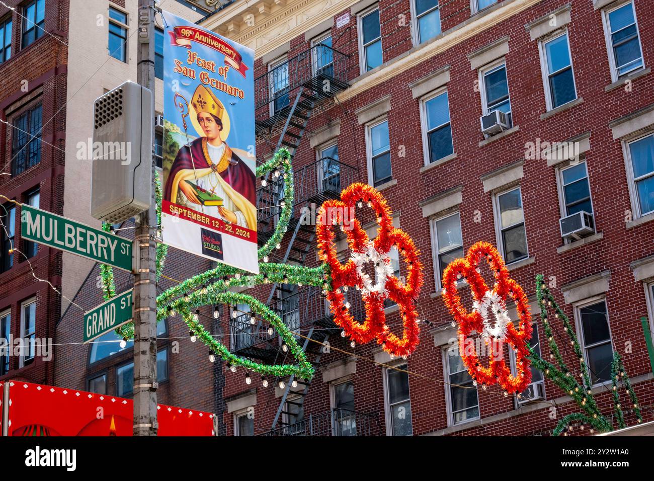 La fête de San Gennaro est un festival annuel qui se tient à Little Italy, New York City, 2024, États-Unis Banque D'Images