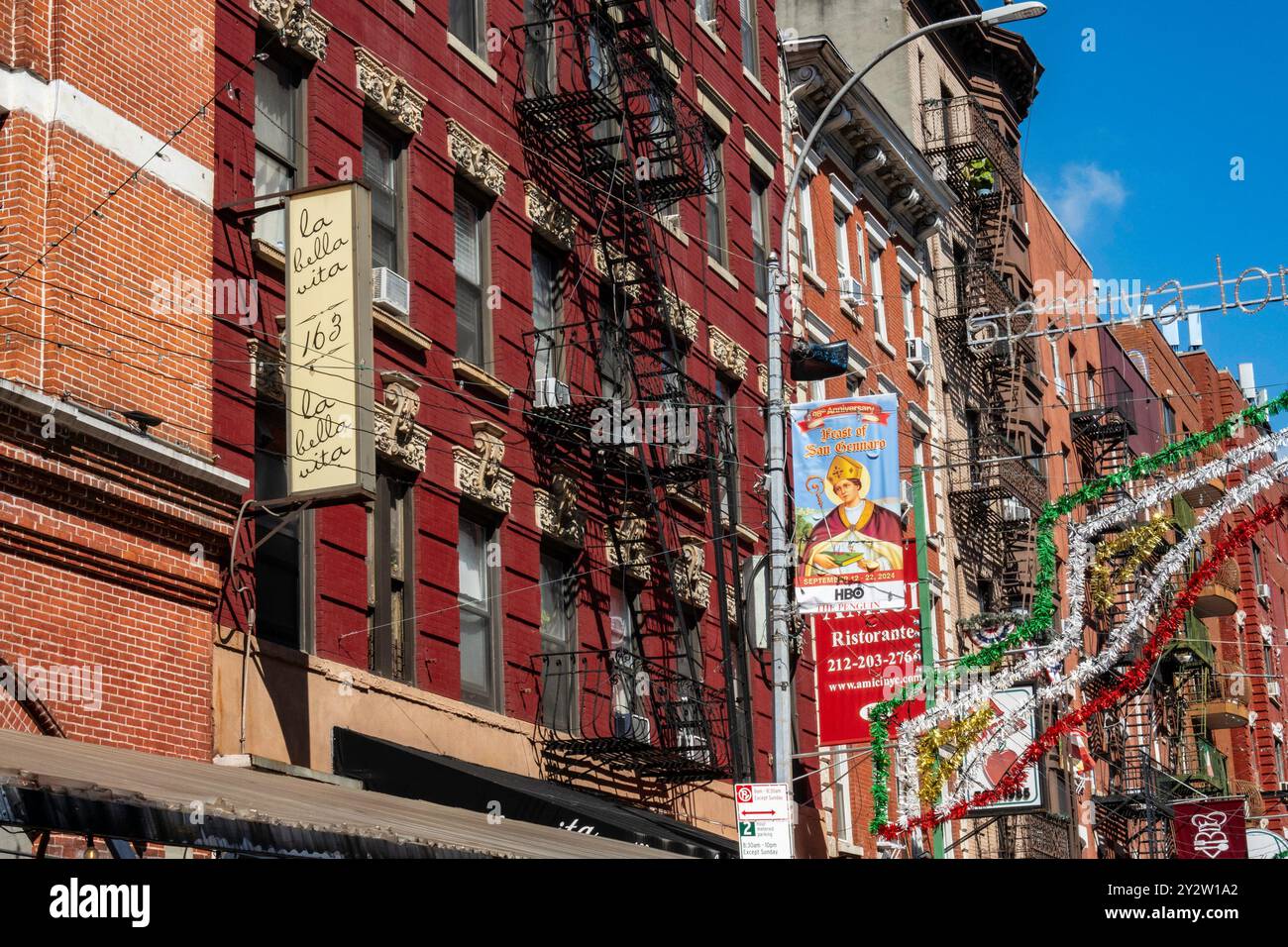 La fête de San Gennaro est un festival annuel qui se tient à Little Italy, New York City, 2024, États-Unis Banque D'Images