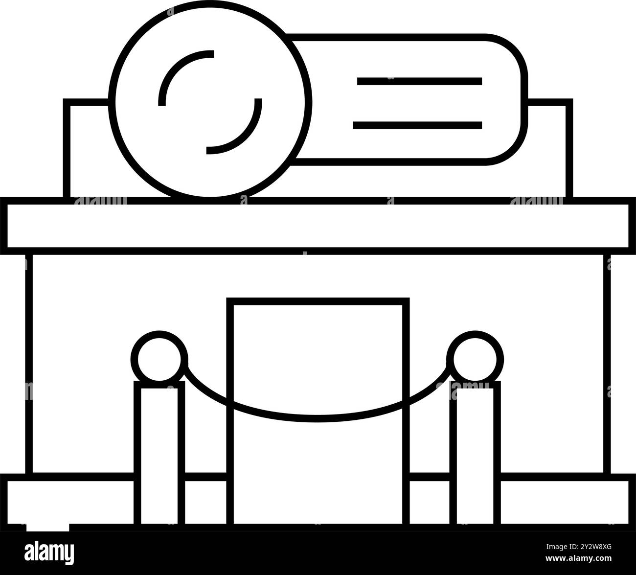 illustration vectorielle de l'icône de la ligne de construction de la boîte de nuit Illustration de Vecteur