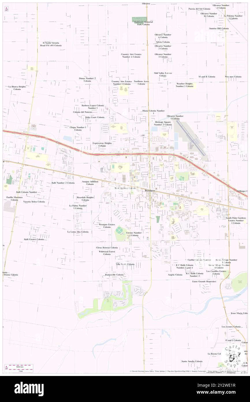 West Highway Colonia, Comté de Hidalgo, US, États-Unis, Texas, n 26 9' 37'', S 98 0' 3'', carte, Cartascapes carte publiée en 2024. Explorez Cartascapes, une carte qui révèle la diversité des paysages, des cultures et des écosystèmes de la Terre. Voyage à travers le temps et l'espace, découvrir l'interconnexion du passé, du présent et de l'avenir de notre planète. Banque D'Images