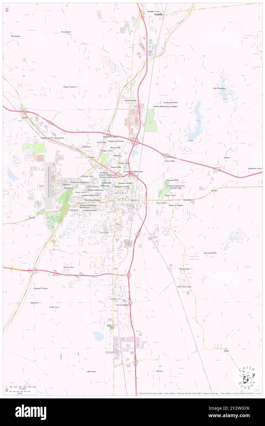 Tupelo, Lee County, US, États-Unis, Mississippi, n 34 15' 29'', S 88 42' 16'', carte, Cartascapes carte publiée en 2024. Explorez Cartascapes, une carte qui révèle la diversité des paysages, des cultures et des écosystèmes de la Terre. Voyage à travers le temps et l'espace, découvrir l'interconnexion du passé, du présent et de l'avenir de notre planète. Banque D'Images