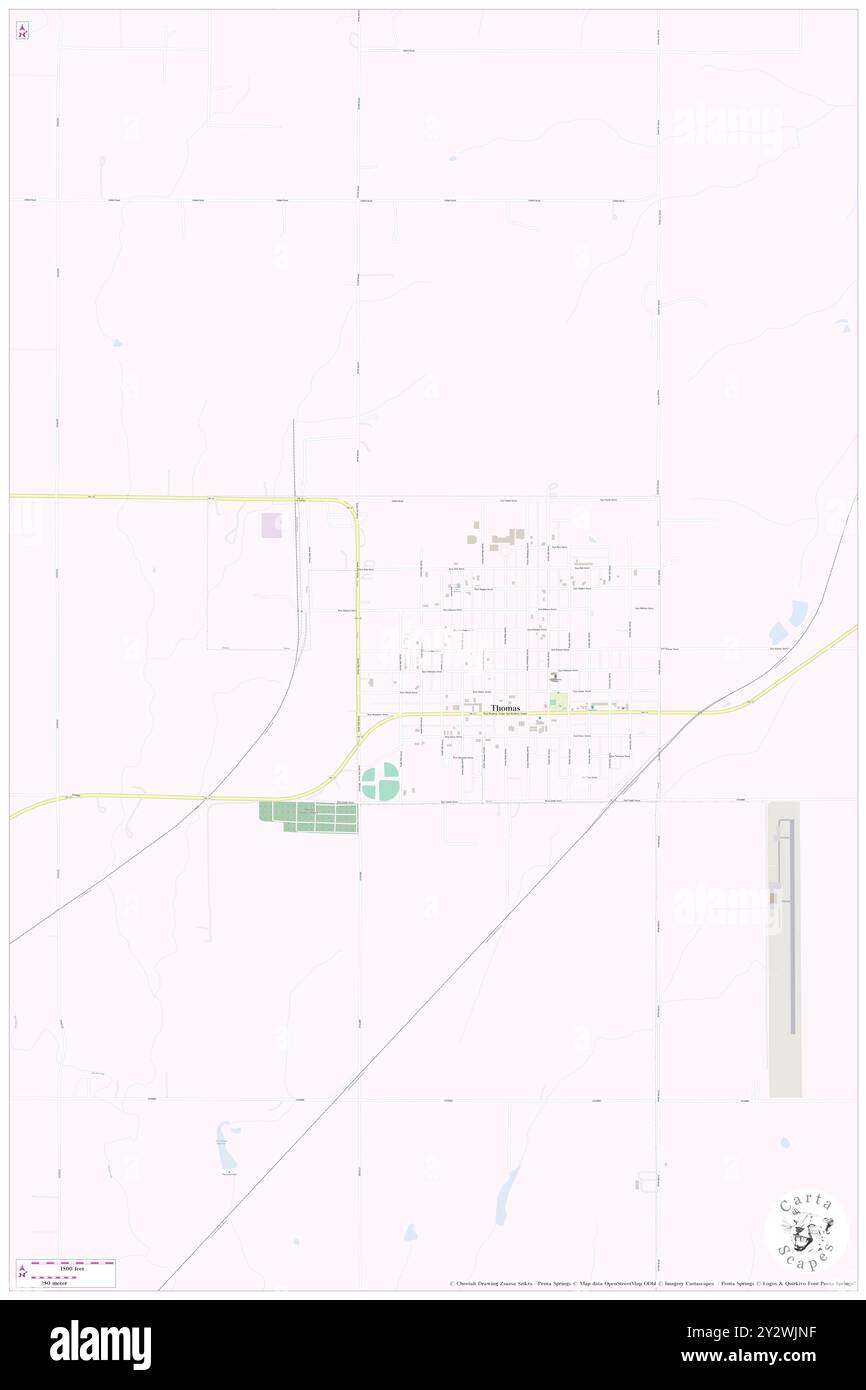 Thomas, Comté de Custer, US, États-Unis, Oklahoma, n 35 44' 39'', S 98 44' 51'', carte, Cartascapes carte publiée en 2024. Explorez Cartascapes, une carte qui révèle la diversité des paysages, des cultures et des écosystèmes de la Terre. Voyage à travers le temps et l'espace, découvrir l'interconnexion du passé, du présent et de l'avenir de notre planète. Banque D'Images