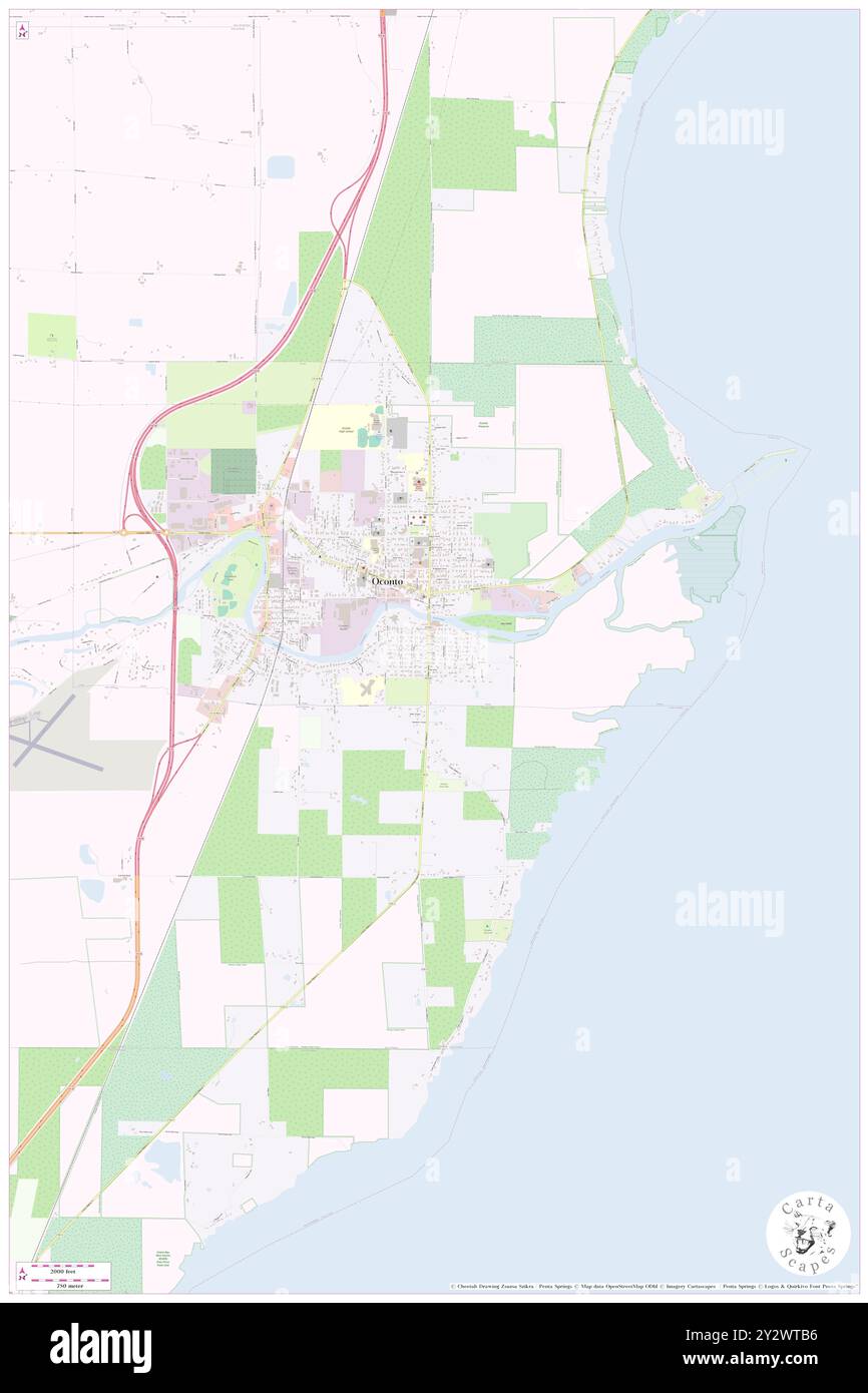 Oconto, Comté d'Oconto, US, États-Unis, Wisconsin, n 44 53' 13'', S 87 51' 52'', carte, Cartascapes carte publiée en 2024. Explorez Cartascapes, une carte qui révèle la diversité des paysages, des cultures et des écosystèmes de la Terre. Voyage à travers le temps et l'espace, découvrir l'interconnexion du passé, du présent et de l'avenir de notre planète. Banque D'Images