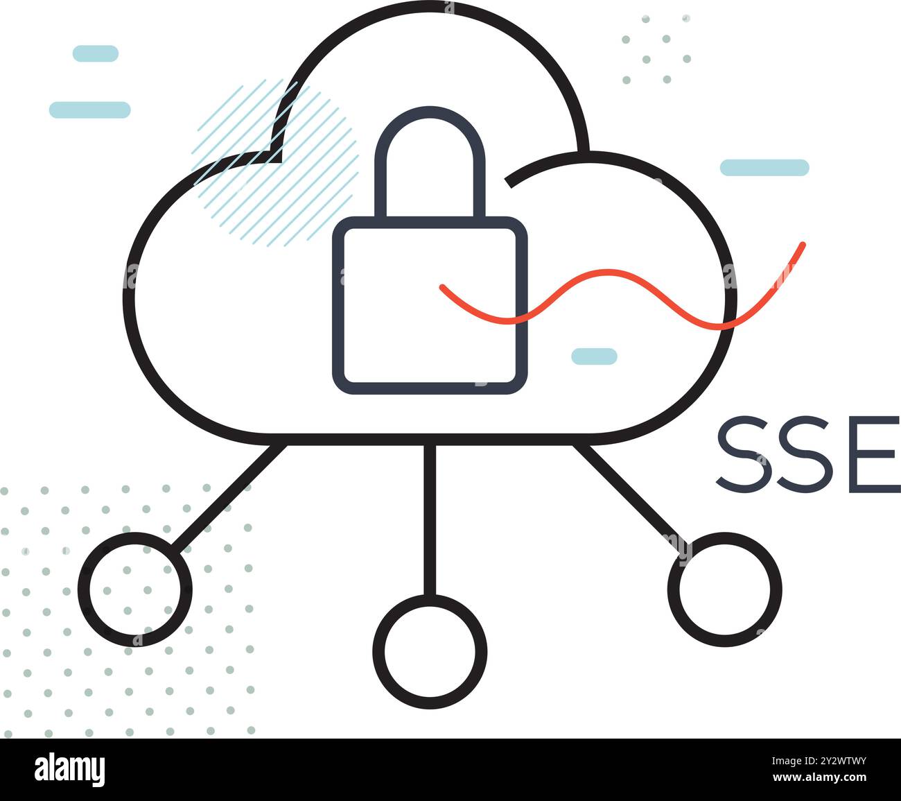 Security Service Edge - icône SSE - illustration en tant que fichier EPS 10 Illustration de Vecteur