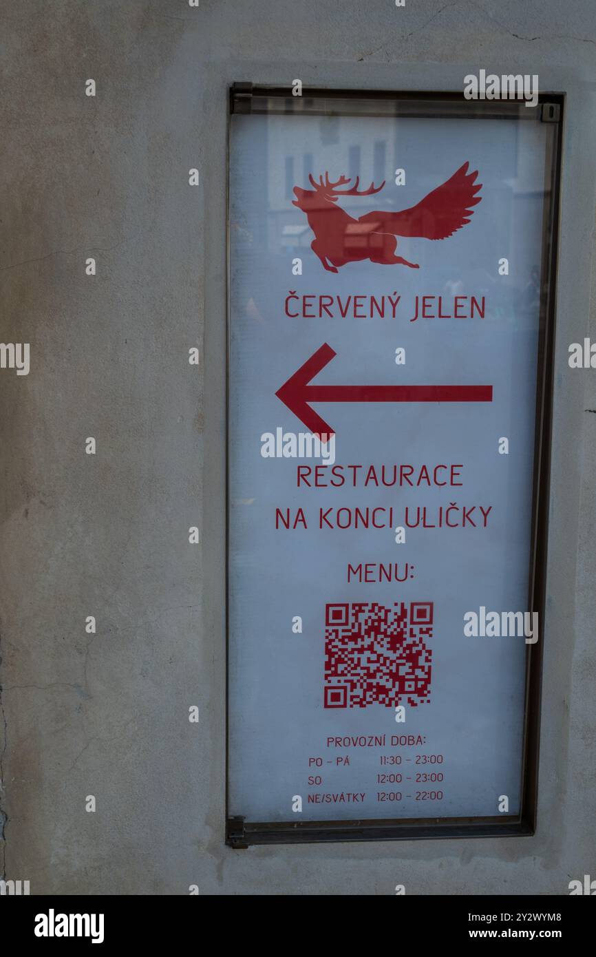 Restaurant Červený Jelen à Prague Banque D'Images