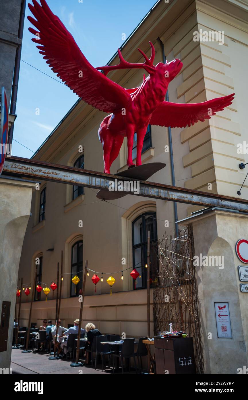 Restaurant Červený Jelen à Prague Banque D'Images