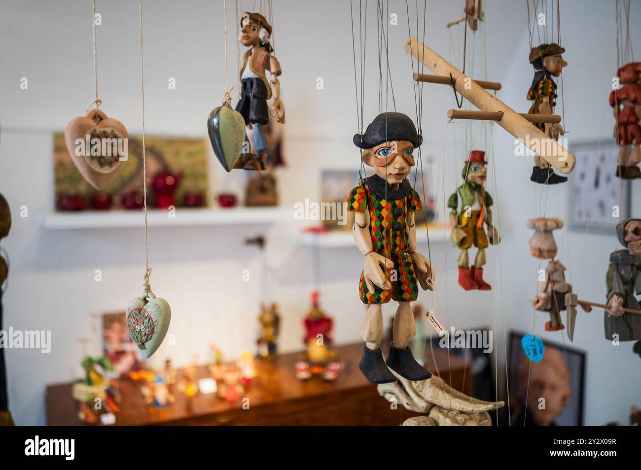 Magasin de marionnettes et marionnettes à Prague Banque D'Images